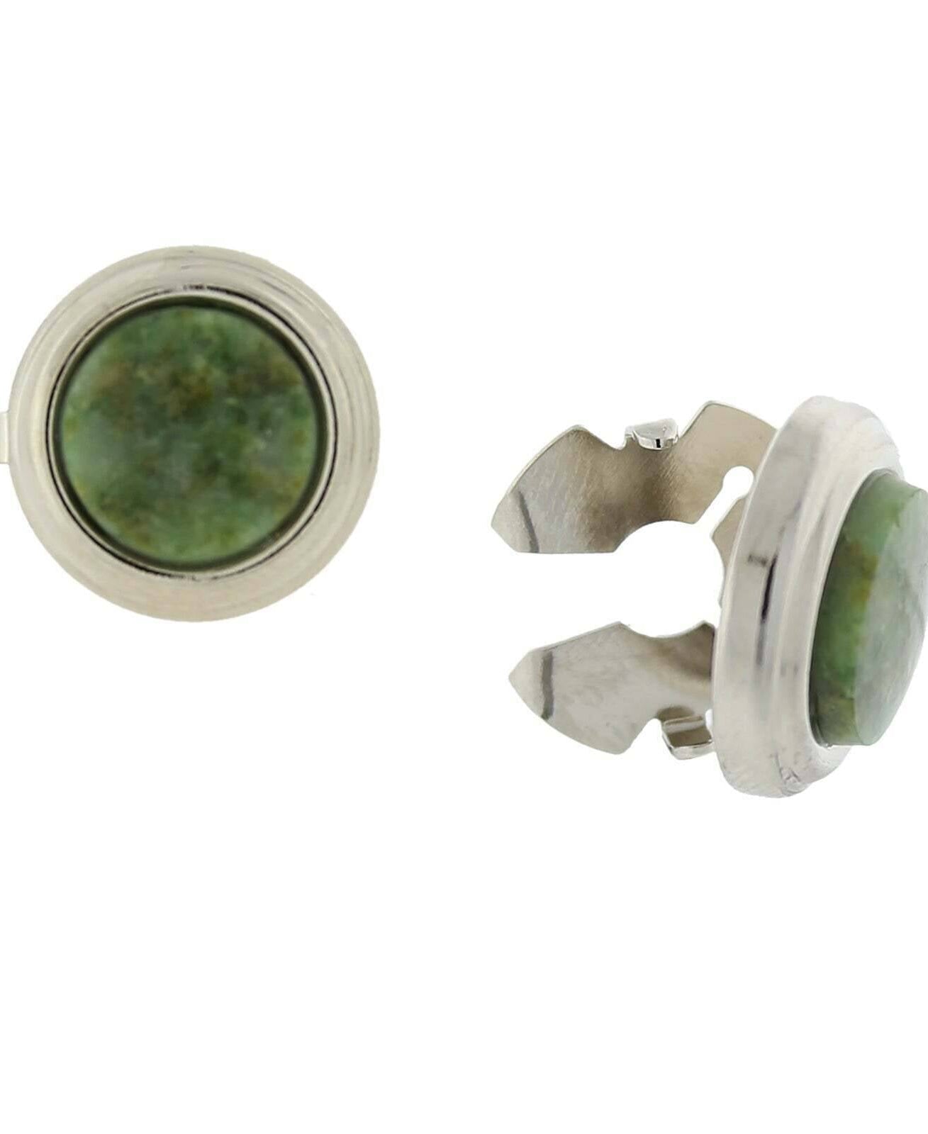 1928 Jewelry CUFF IT!¨ Cufflinks Genuine Gemstone Round Button Covers
