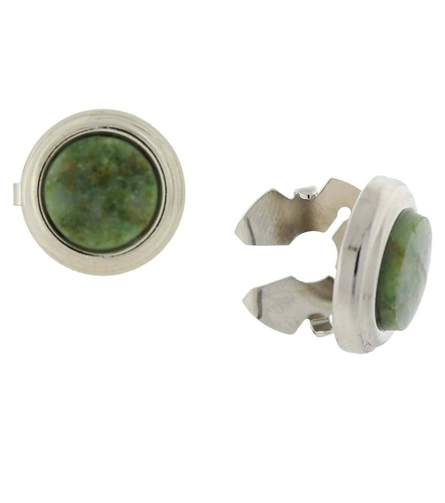 1928 Jewelry CUFF IT!¨ Cufflinks Genuine Gemstone Round Button Covers