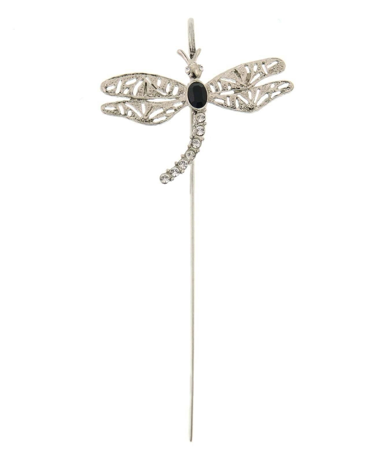 1928 Jewelry Floating Rhinestone & Crystal Dragonfly Bookmark