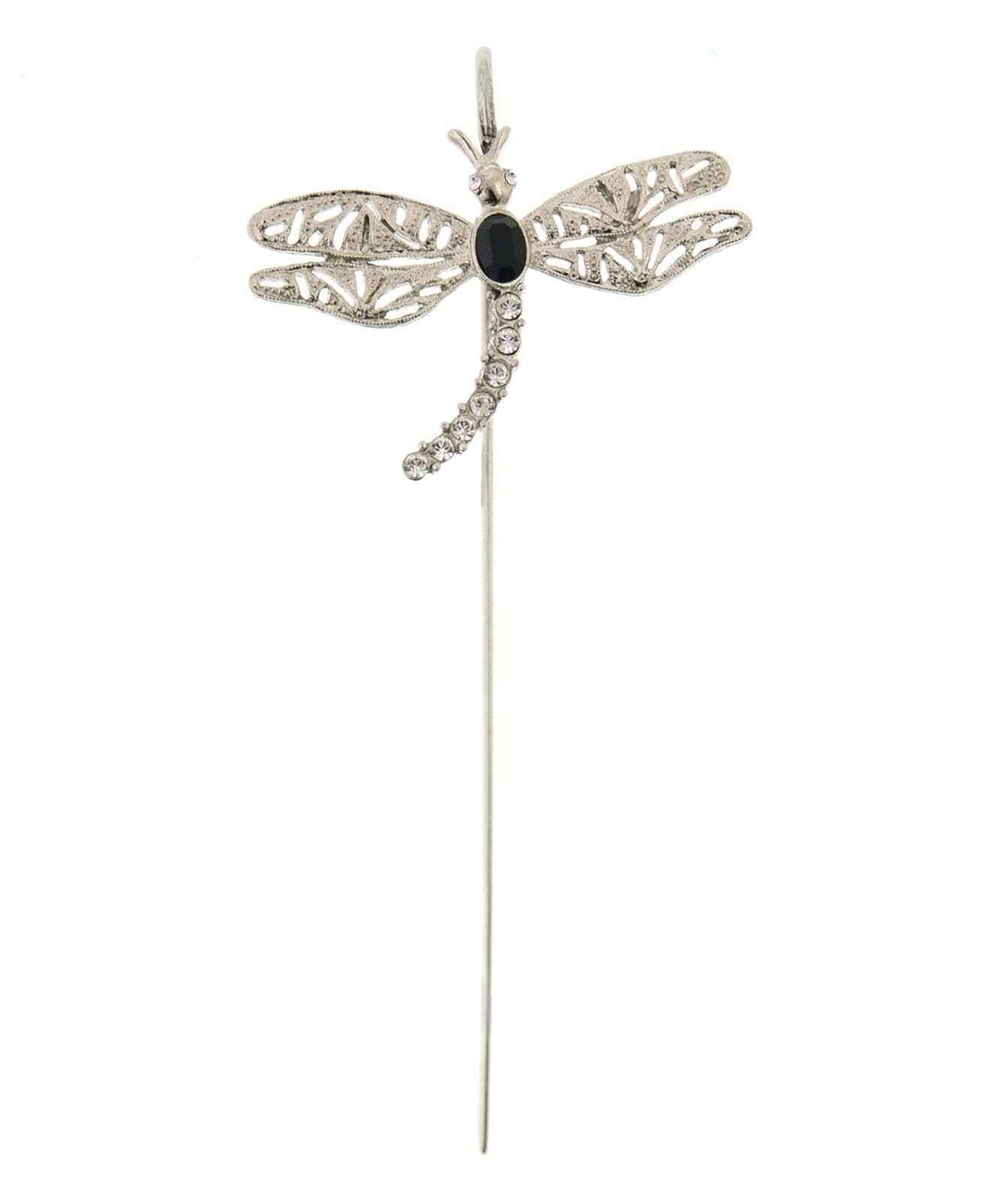 1928 Jewelry Floating Rhinestone & Crystal Dragonfly Bookmark