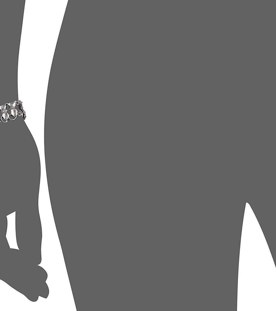 1928 Jewelry Crystal Multi Double Cat Chain Bracelet