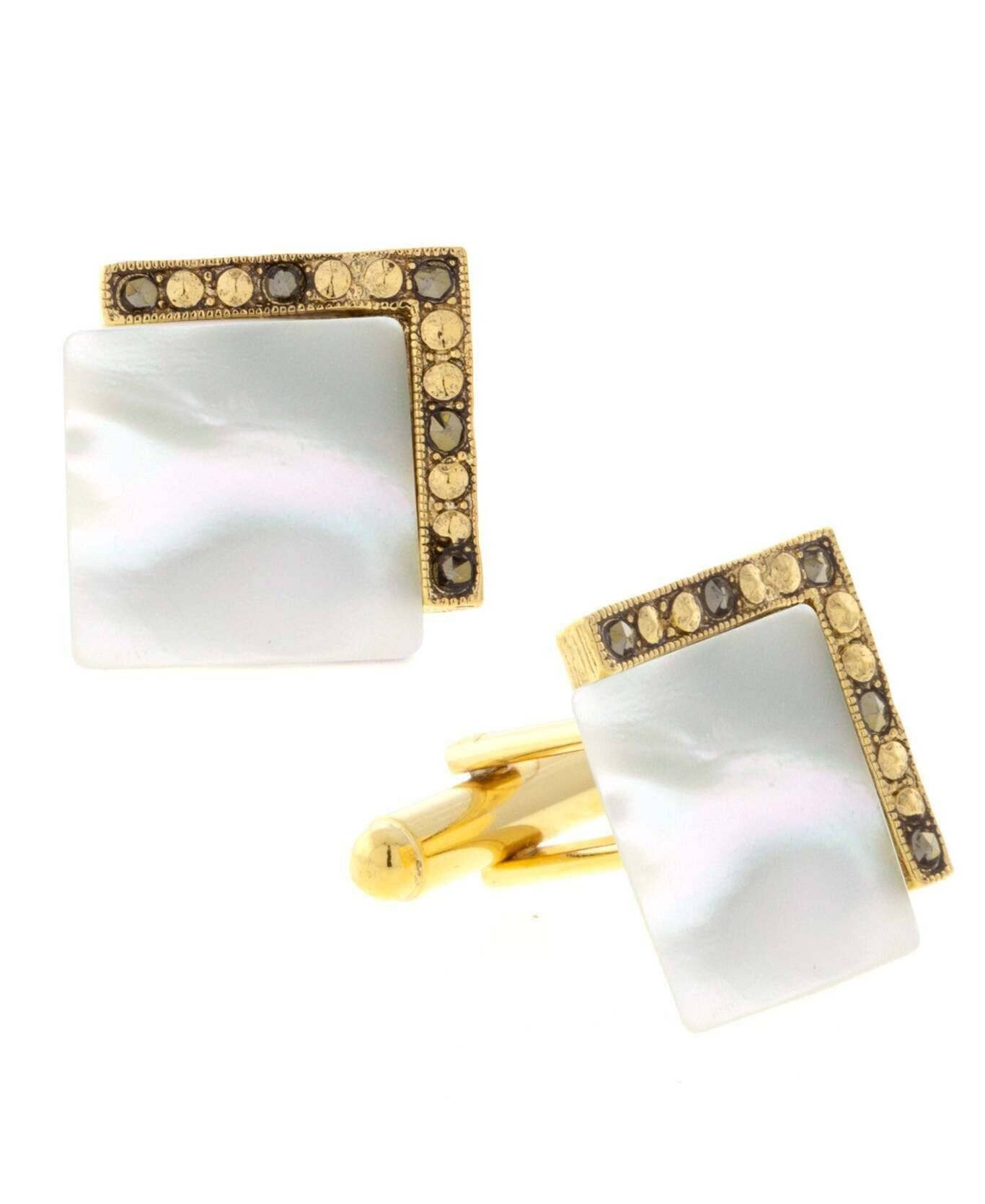 1928 Jewelry Art Deco Style Square Cufflinks