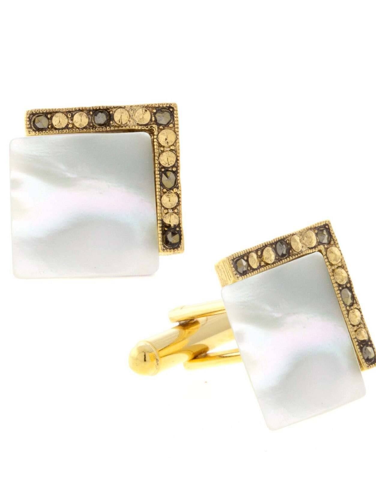 1928 Jewelry Art Deco Style Square Cufflinks