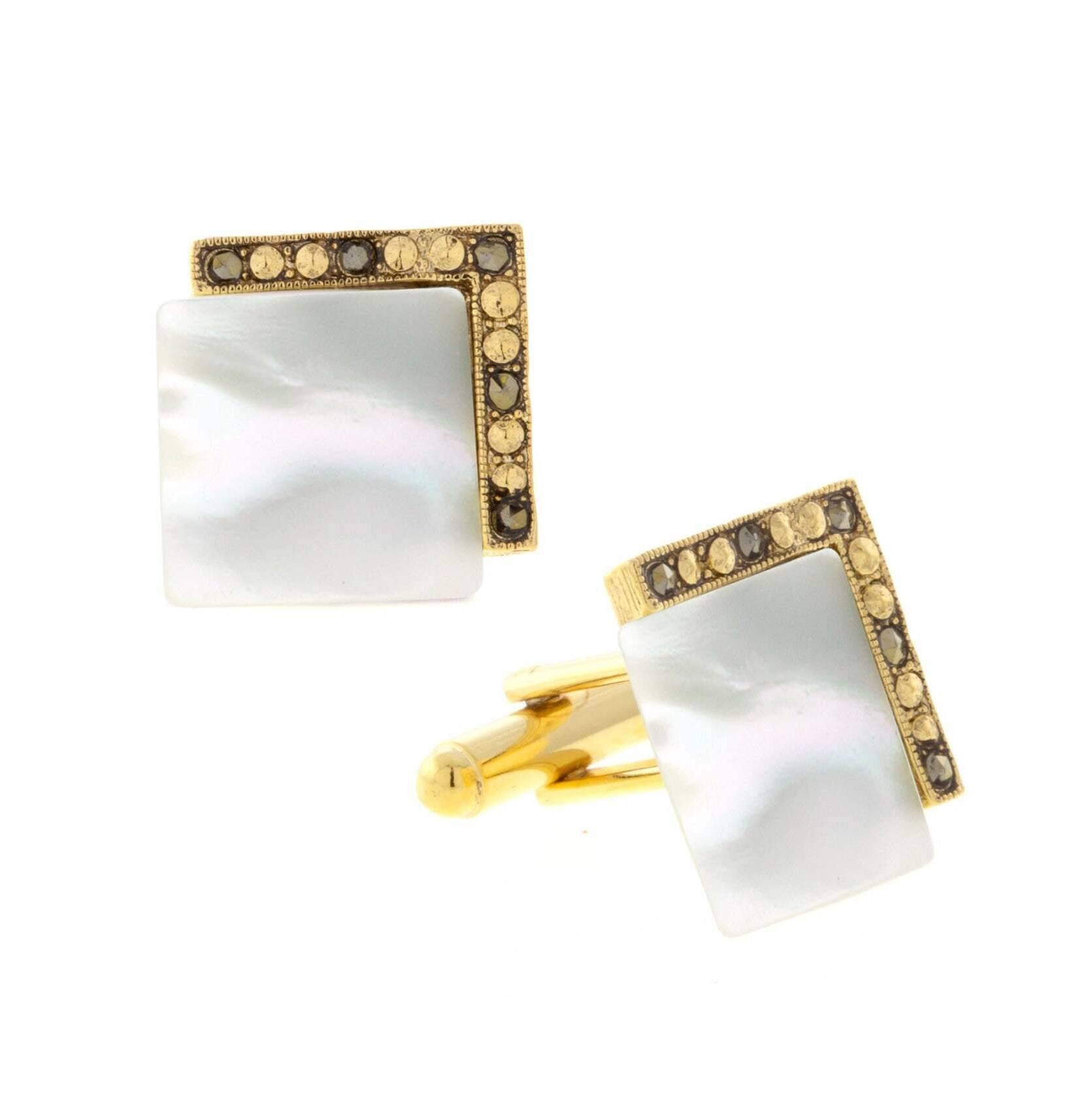 1928 Jewelry Art Deco Style Square Cufflinks