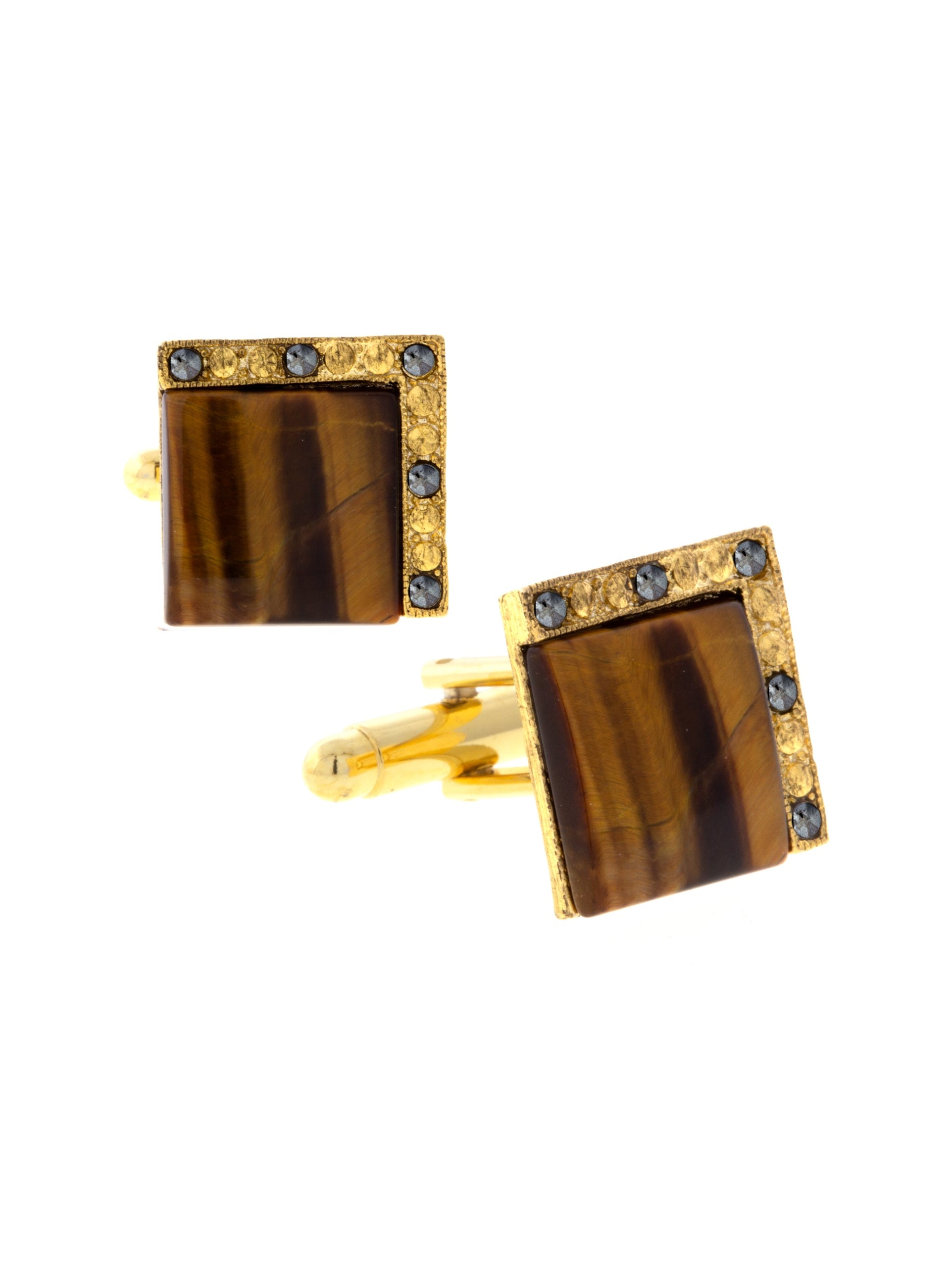 1928 Jewelry Art Deco Style Square Cufflinks