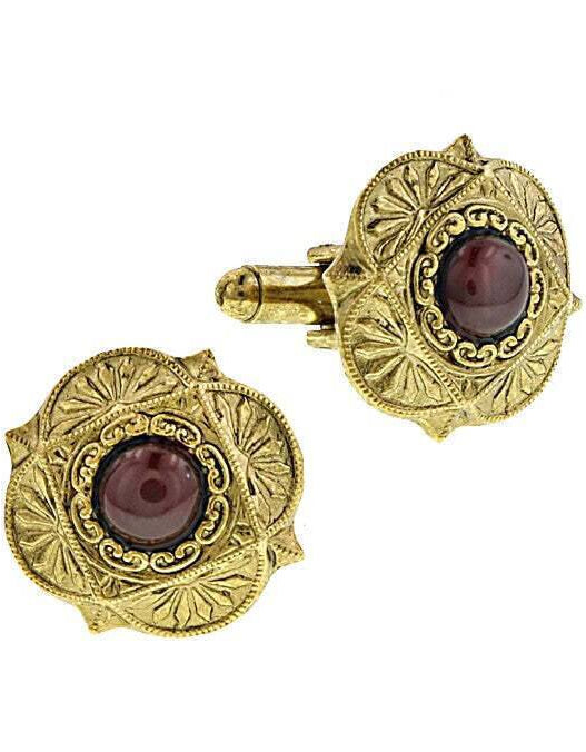 1928 Jewelry Art Deco Style Semi Precious Cufflinks