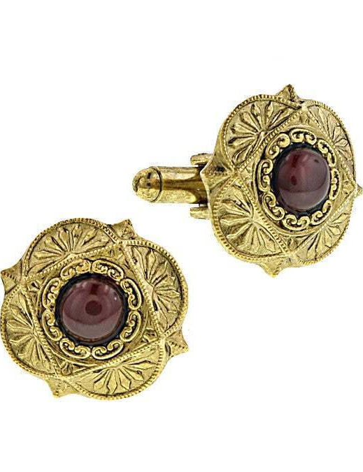 1928 Jewelry Art Deco Style Semi Precious Cufflinks