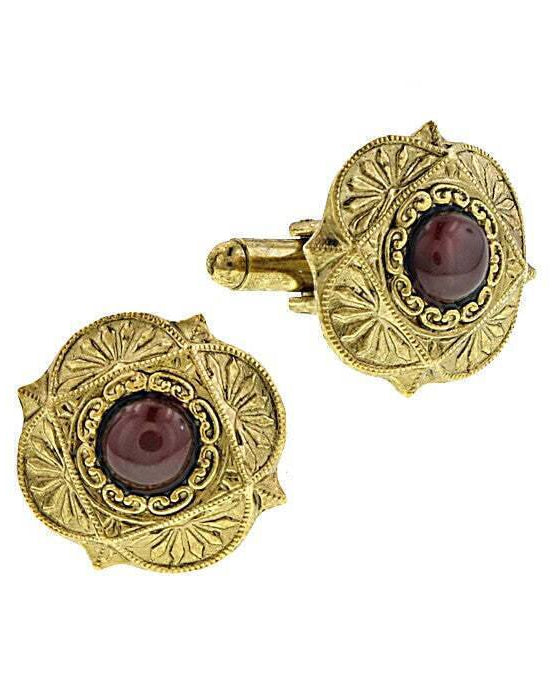 1928 Jewelry Art Deco Style Semi Precious Cufflinks