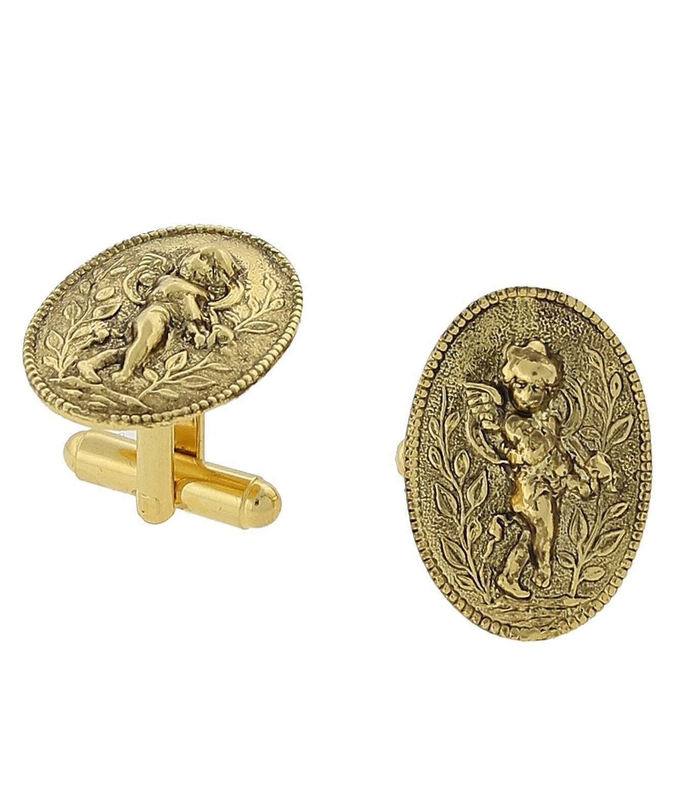 1928 Jewelry Cupid Angel Cufflinks