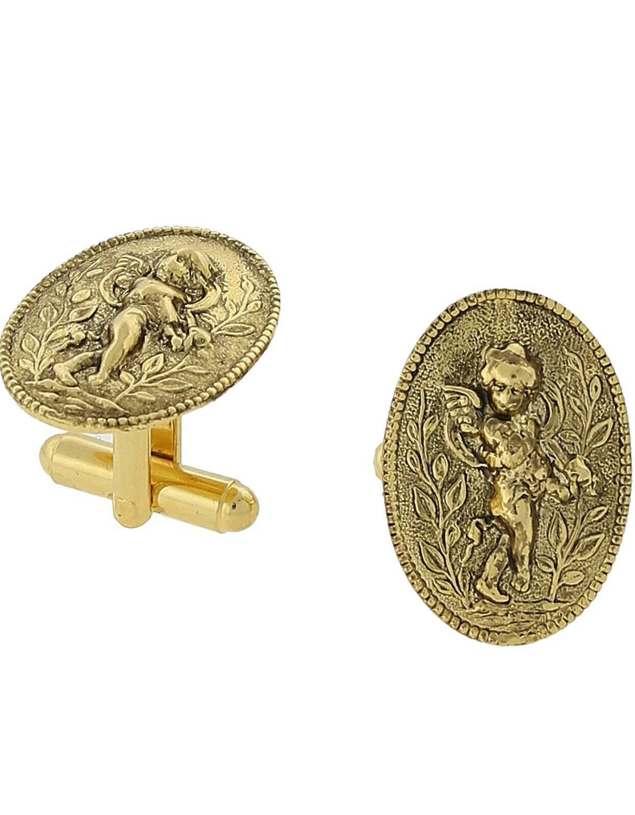 1928 Jewelry Cupid Angel Cufflinks