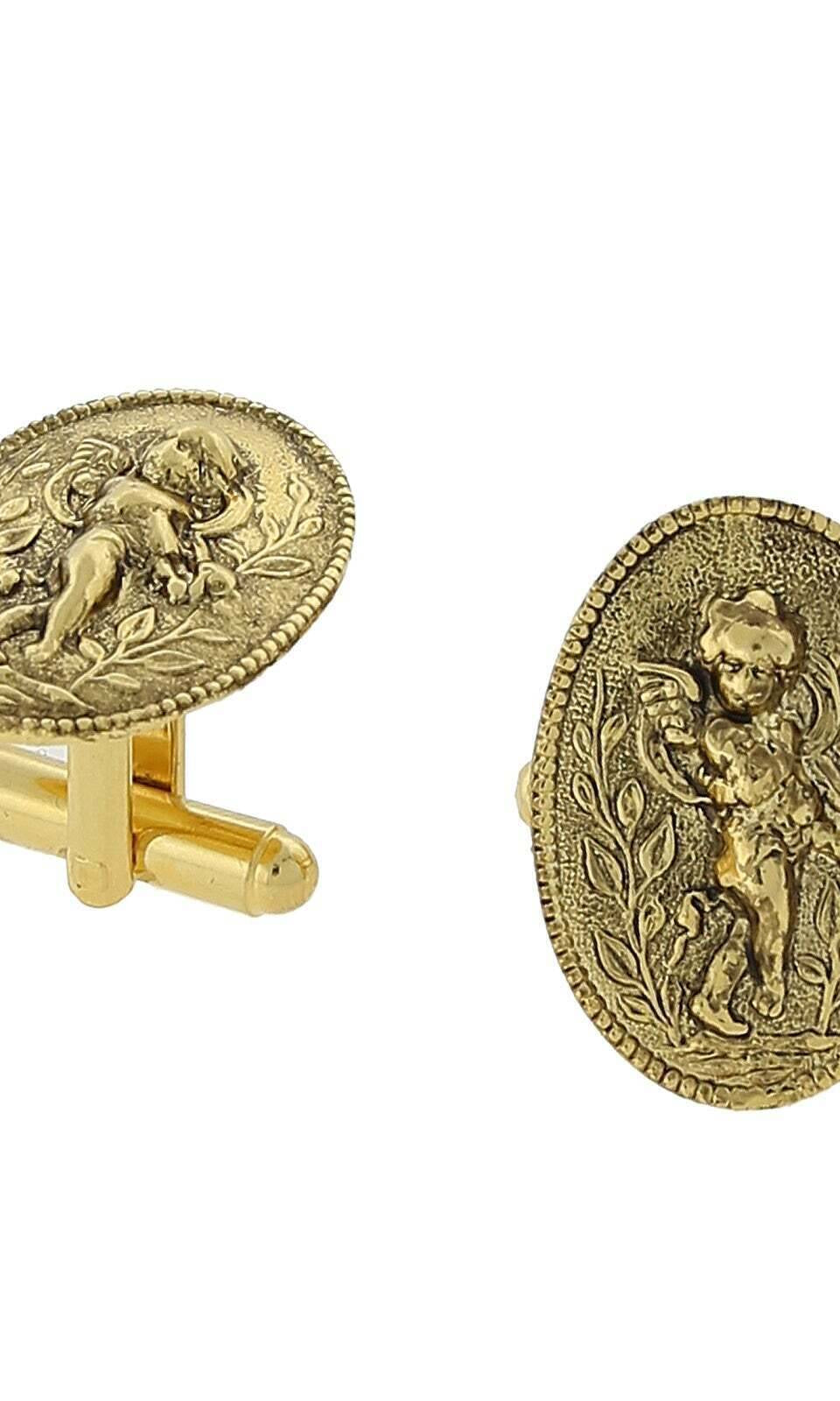 1928 Jewelry Cupid Angel Cufflinks