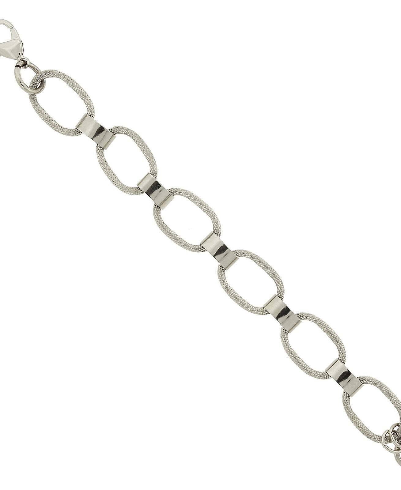 1928 Jewelry Classic Oval Textured Link Bracelet