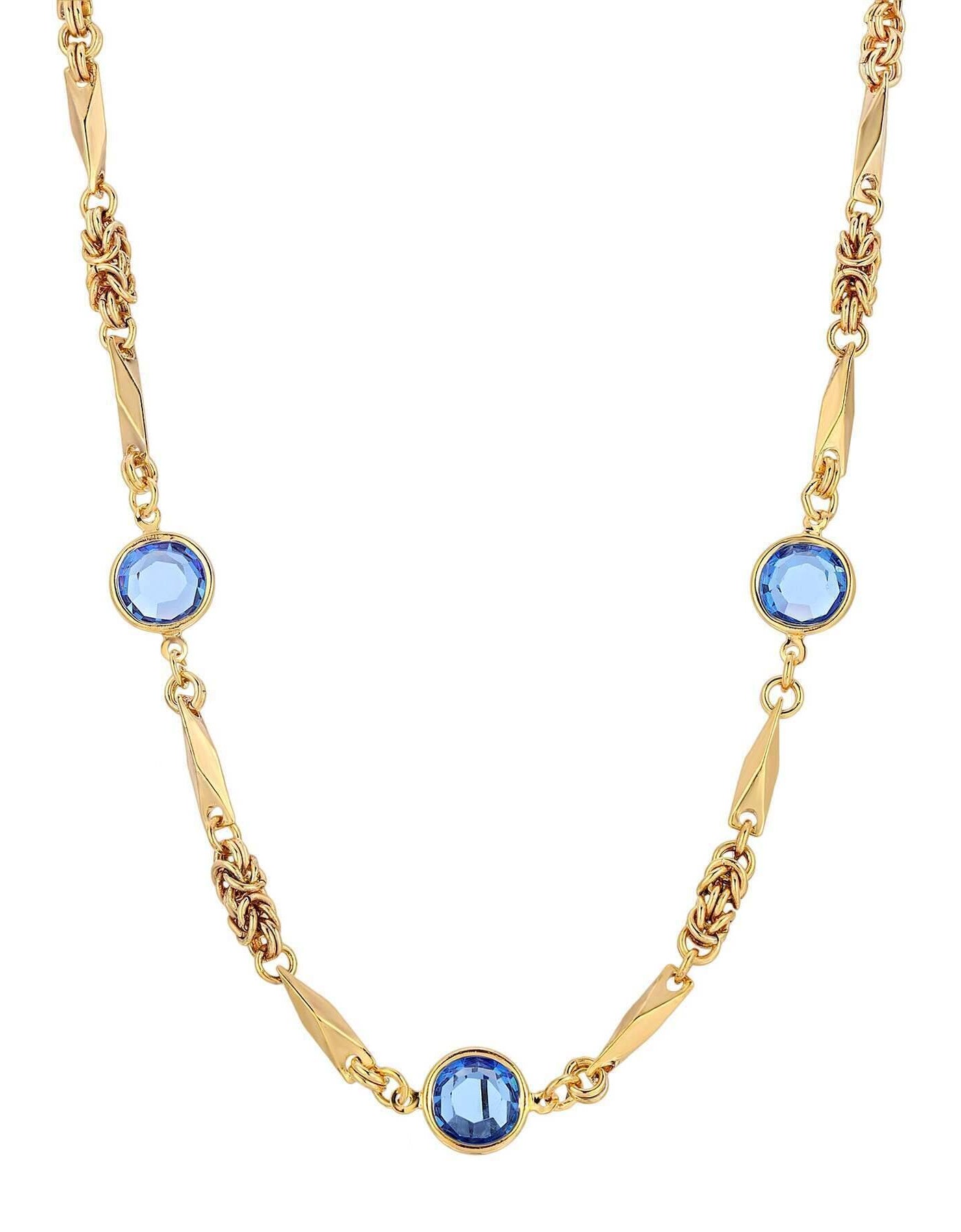 1928 Jewelry Austrian Channel Crystal Fancy Necklace, 16" + 3" Extender