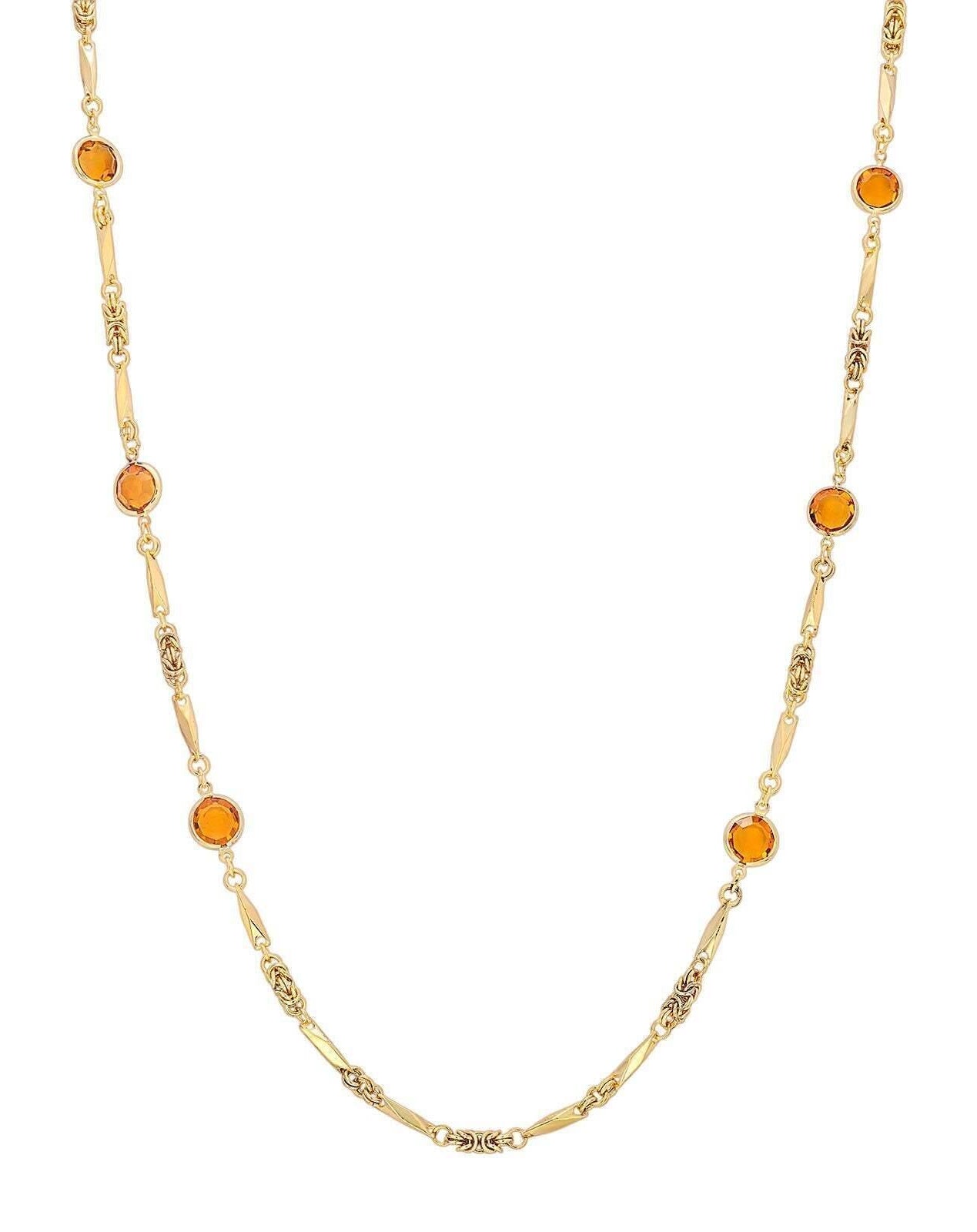 1928 Jewelry Austrian Crystal Round Channel Necklace 32"