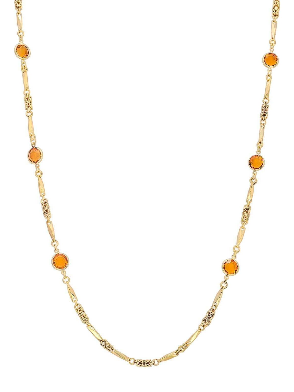 1928 Jewelry Austrian Crystal Round Channel Necklace 32"