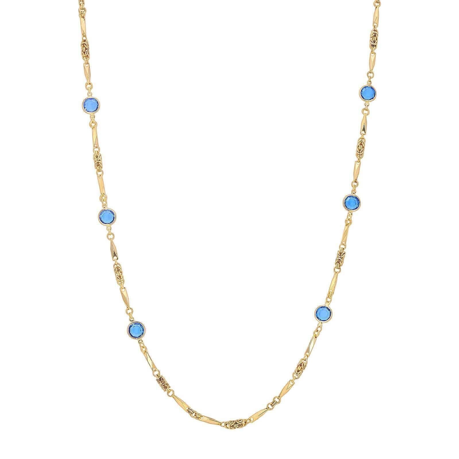 1928 Jewelry Austrian Crystal Round Channel Necklace 32"