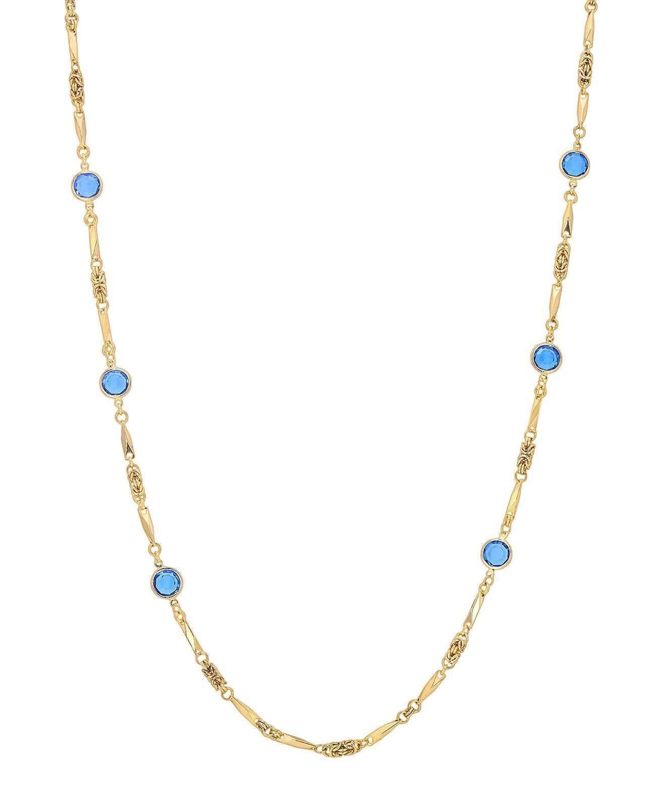 1928 Jewelry Austrian Crystal Round Channel Necklace 32"