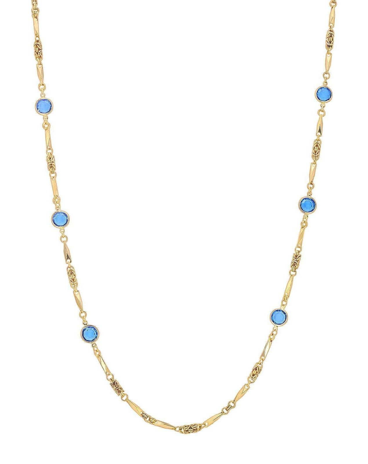 1928 Jewelry Austrian Crystal Round Channel Necklace 32"