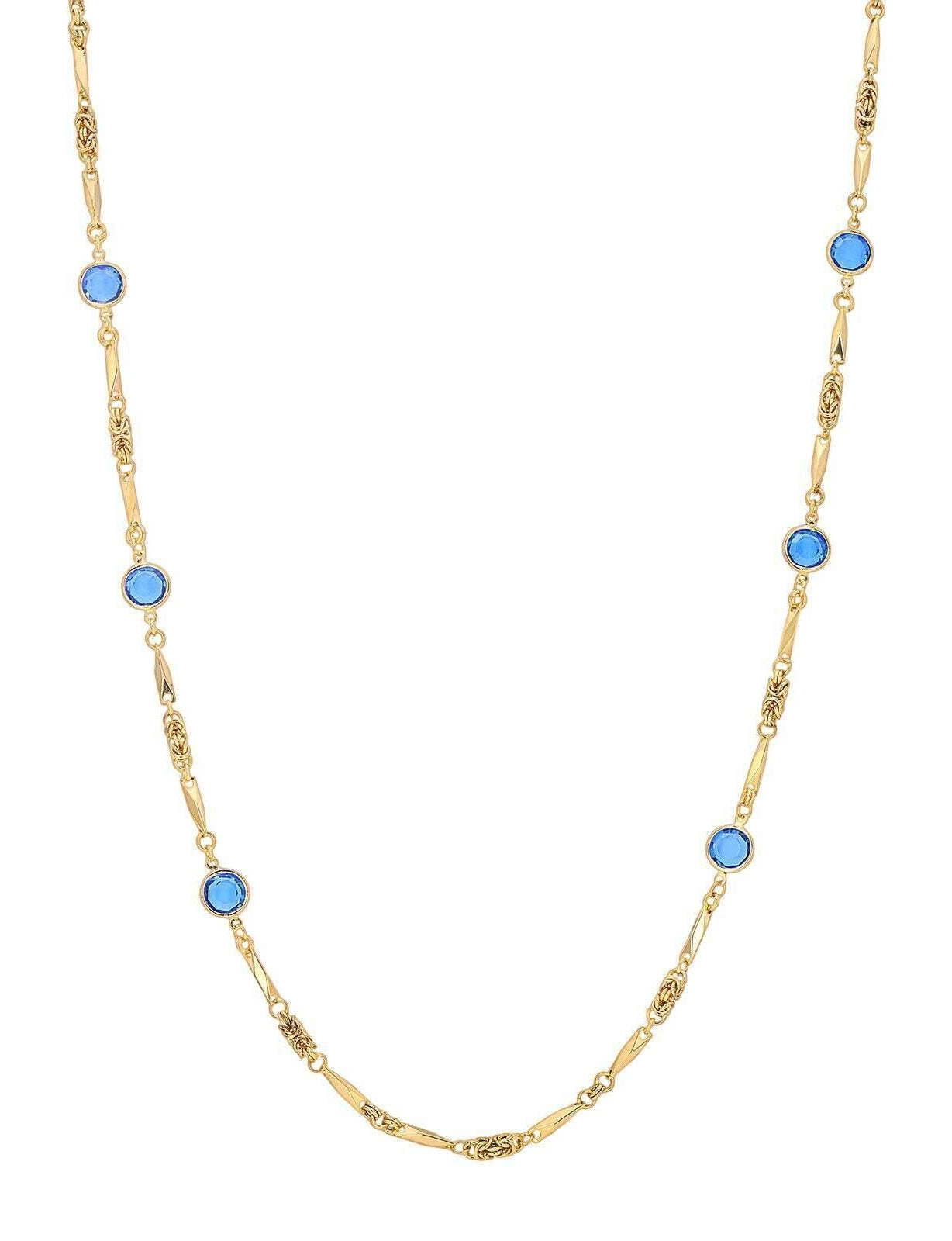 1928 Jewelry Austrian Crystal Round Channel Necklace 32"