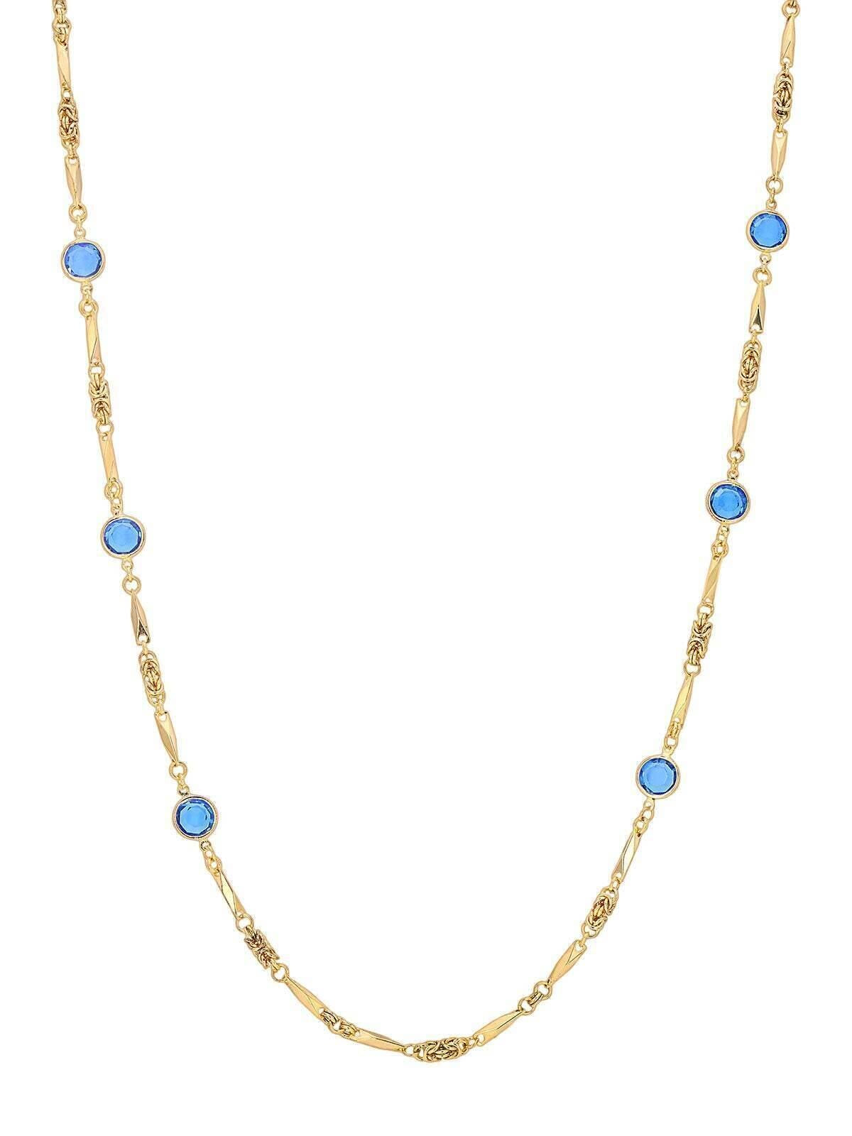 1928 Jewelry Austrian Crystal Round Channel Necklace 32"