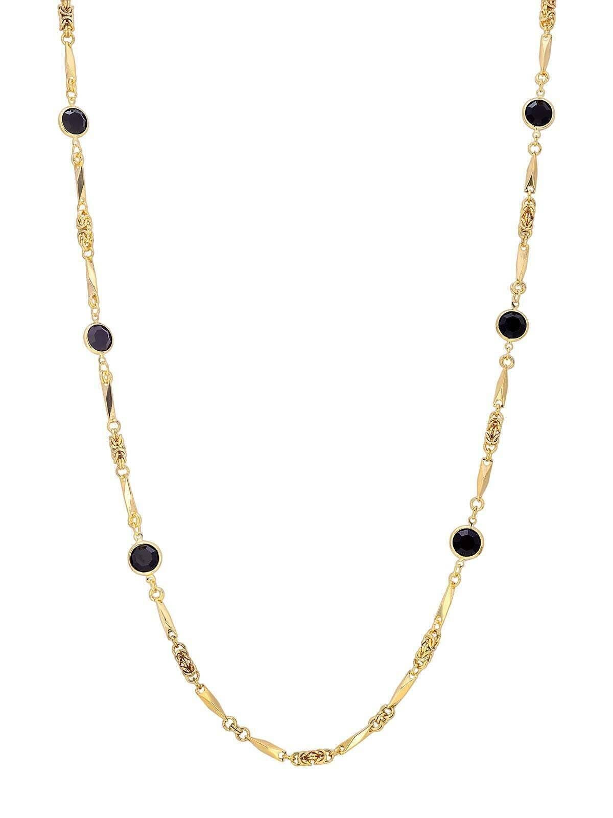 1928 Jewelry Austrian Crystal Round Channel Necklace 32"