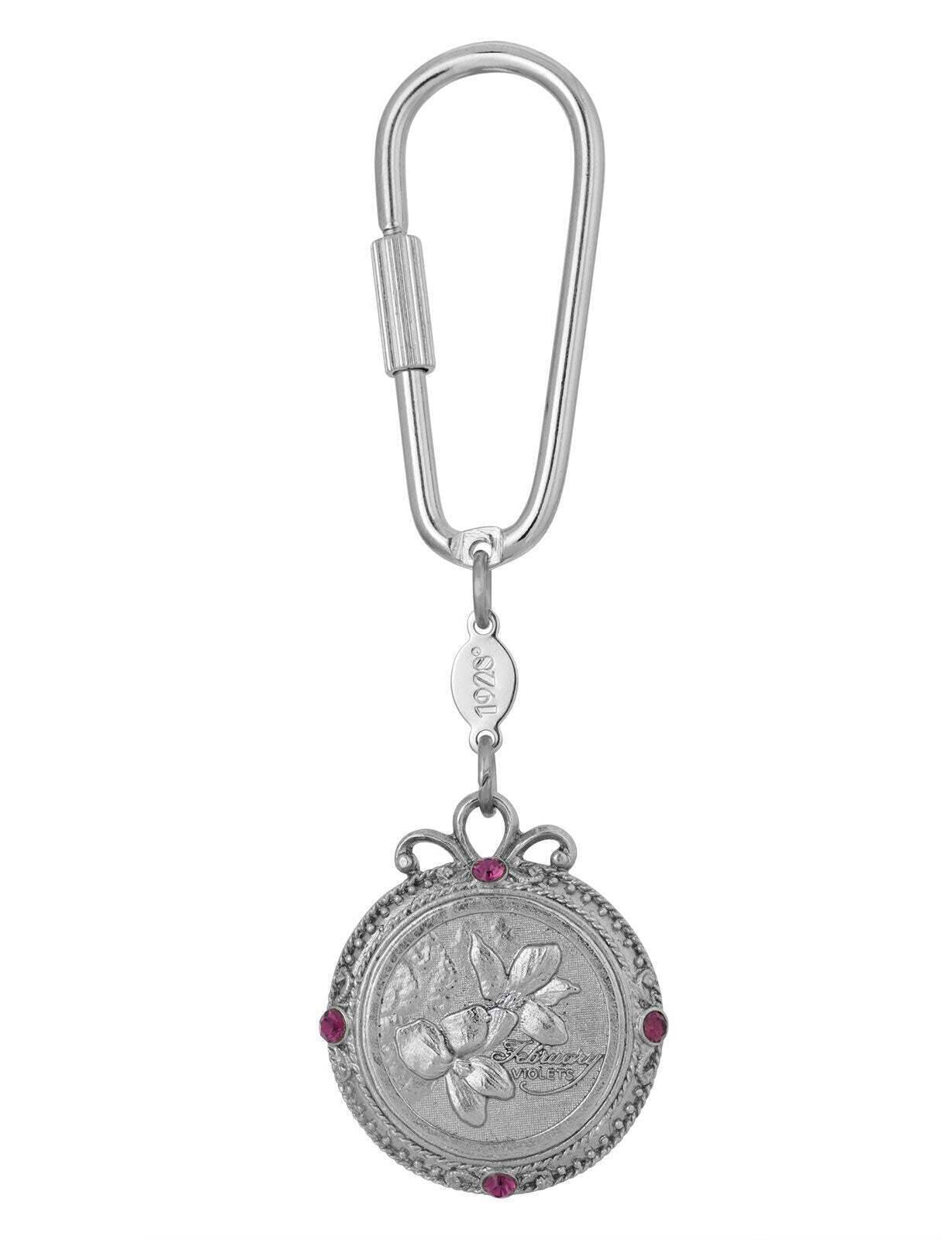 1928 Jewelry Crystal Flower of The Month Carabiner Key Chain