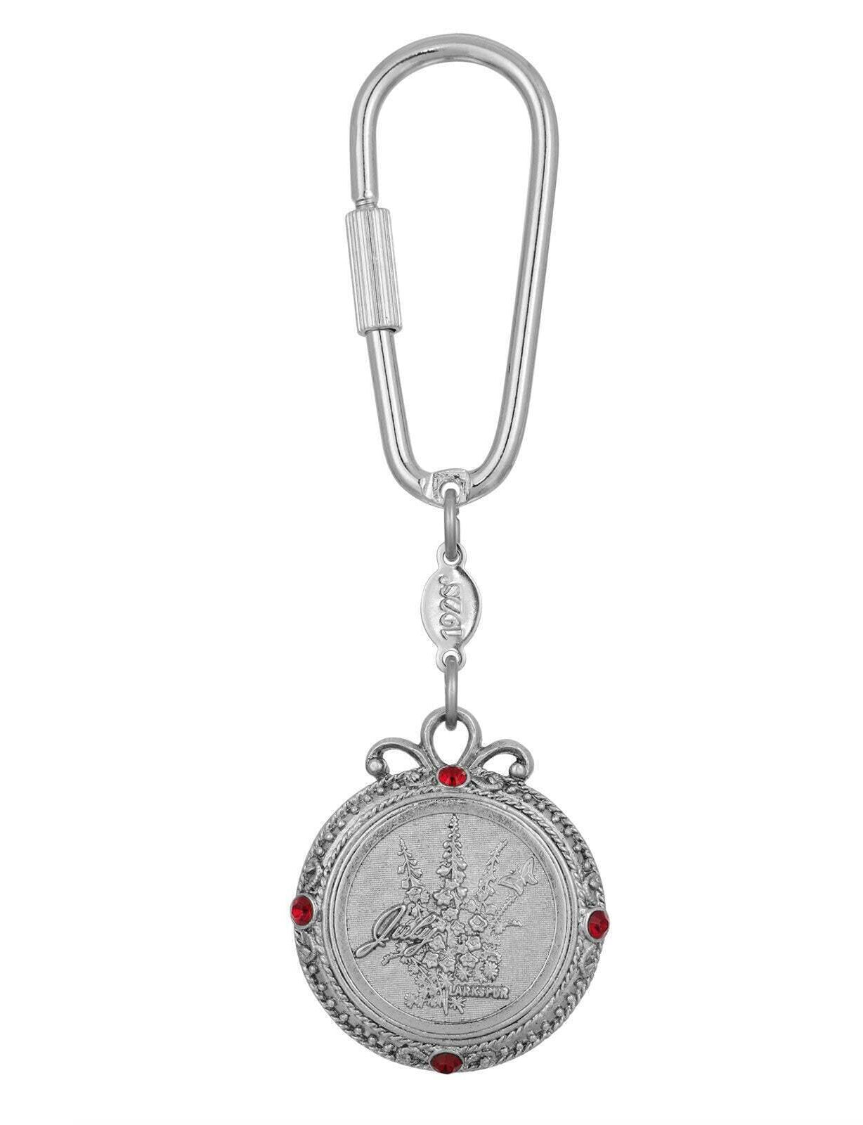 1928 Jewelry Crystal Flower of The Month Carabiner Key Chain