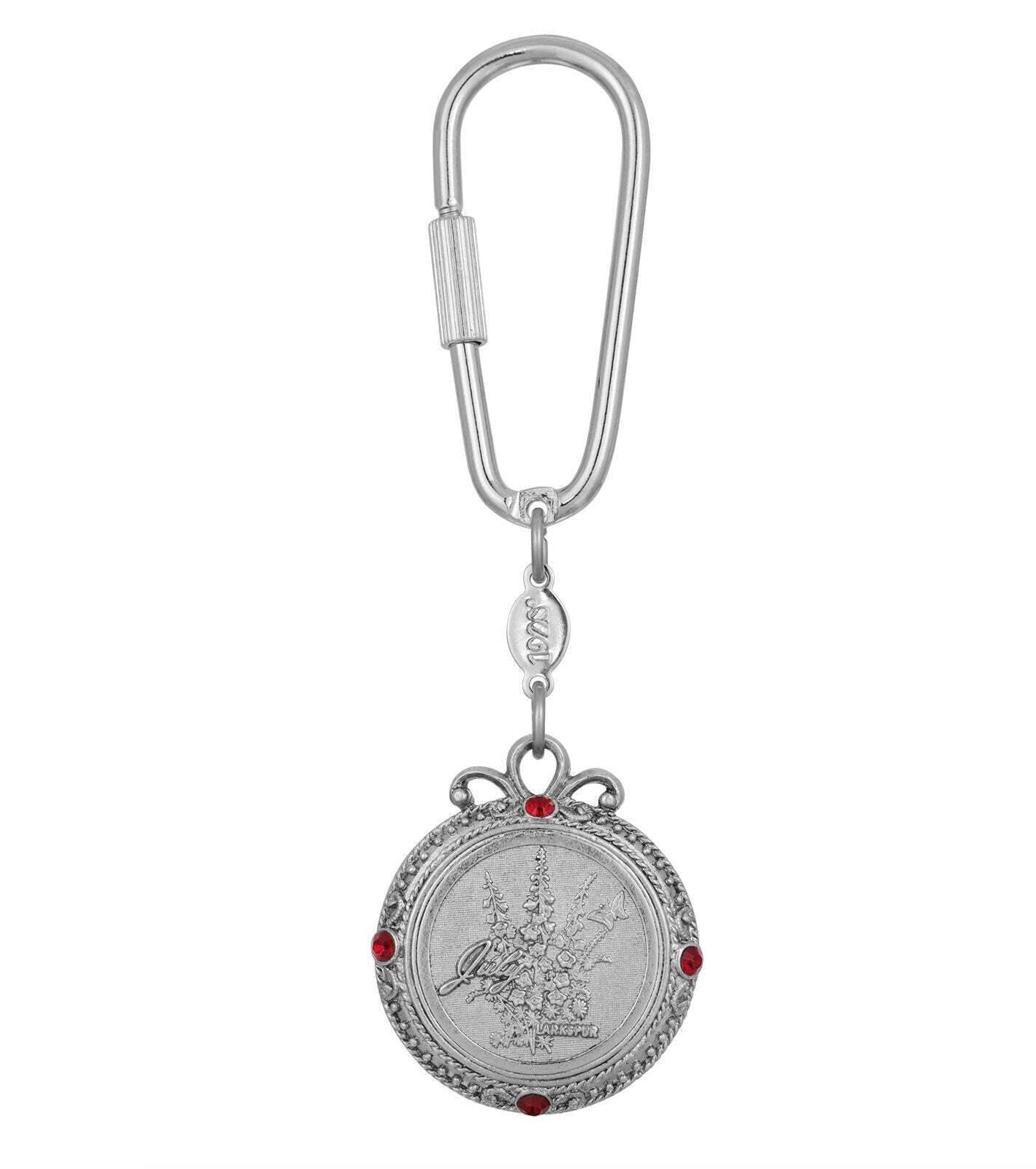 1928 Jewelry Crystal Flower of The Month Carabiner Key Chain