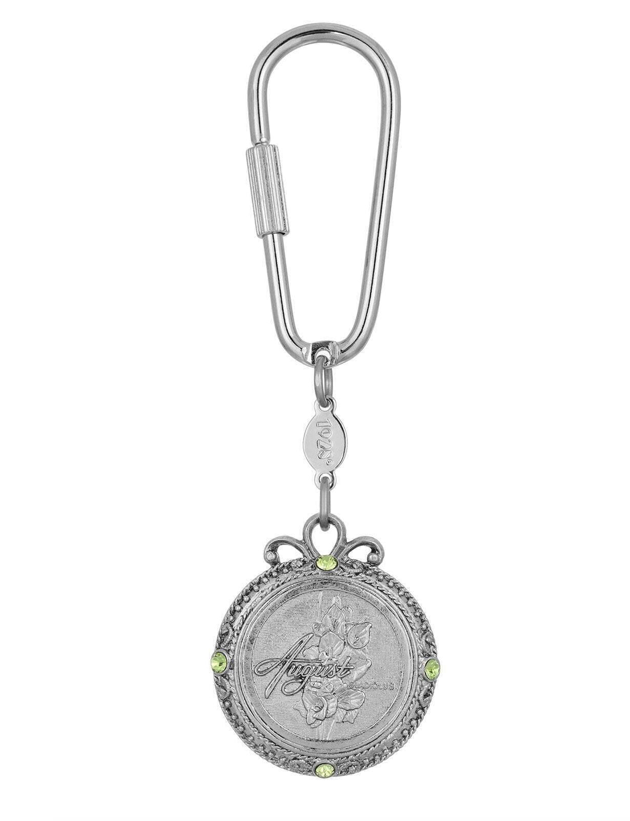 1928 Jewelry Crystal Flower of The Month Carabiner Key Chain