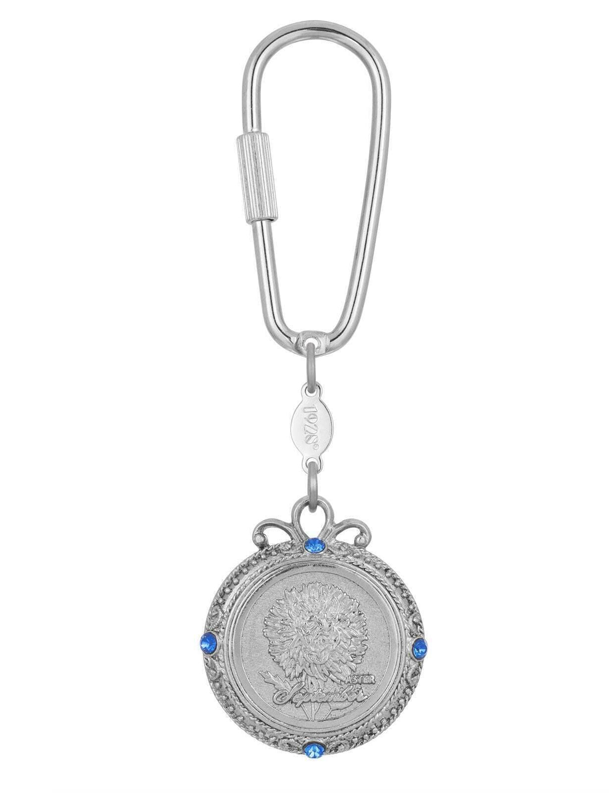 1928 Jewelry Crystal Flower of The Month Carabiner Key Chain