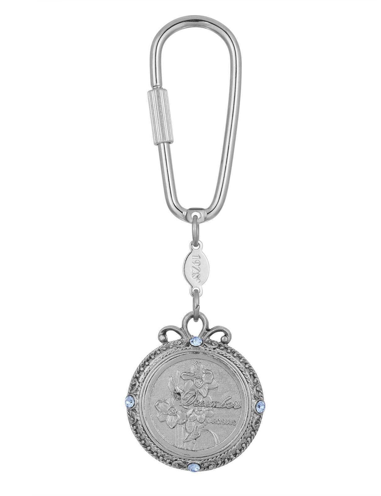1928 Jewelry Crystal Flower of The Month Carabiner Key Chain