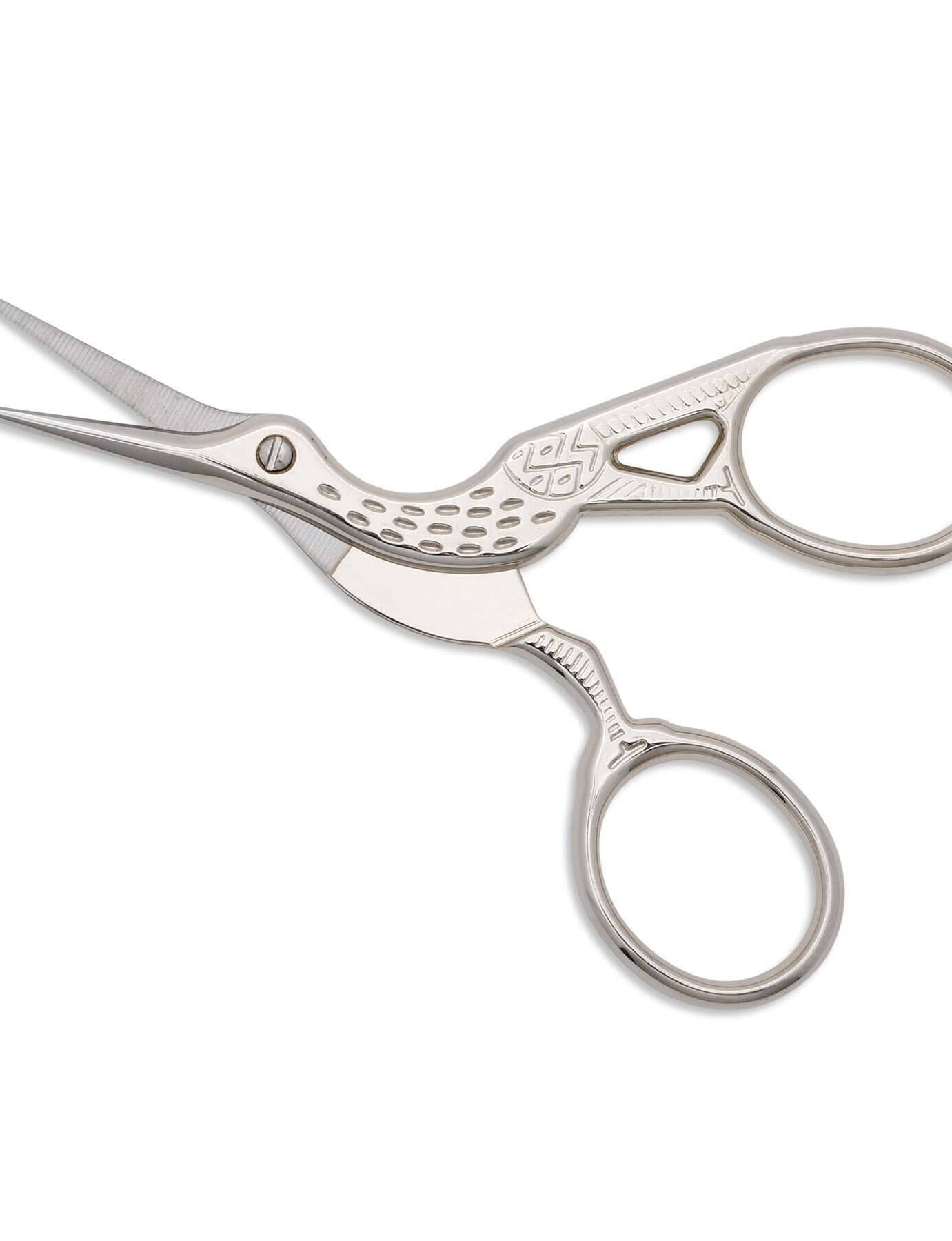 1928 Jewelry Crane Bird Designed Scissors With Pouch