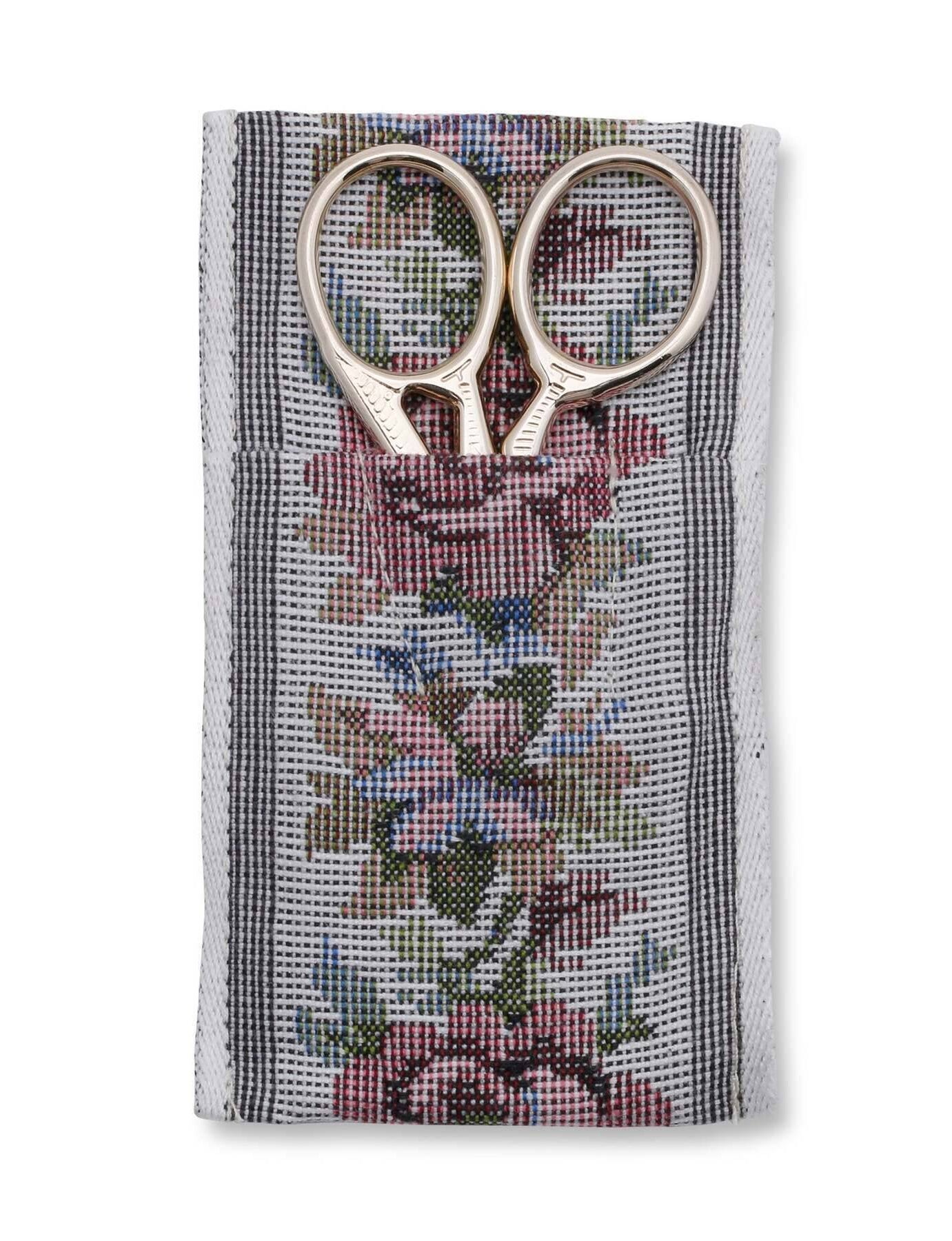 1928 Jewelry Crane Bird Designed Scissors With Pouch