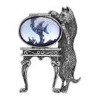 1928 Jewelry Curious Cat and Fishbowl Pin