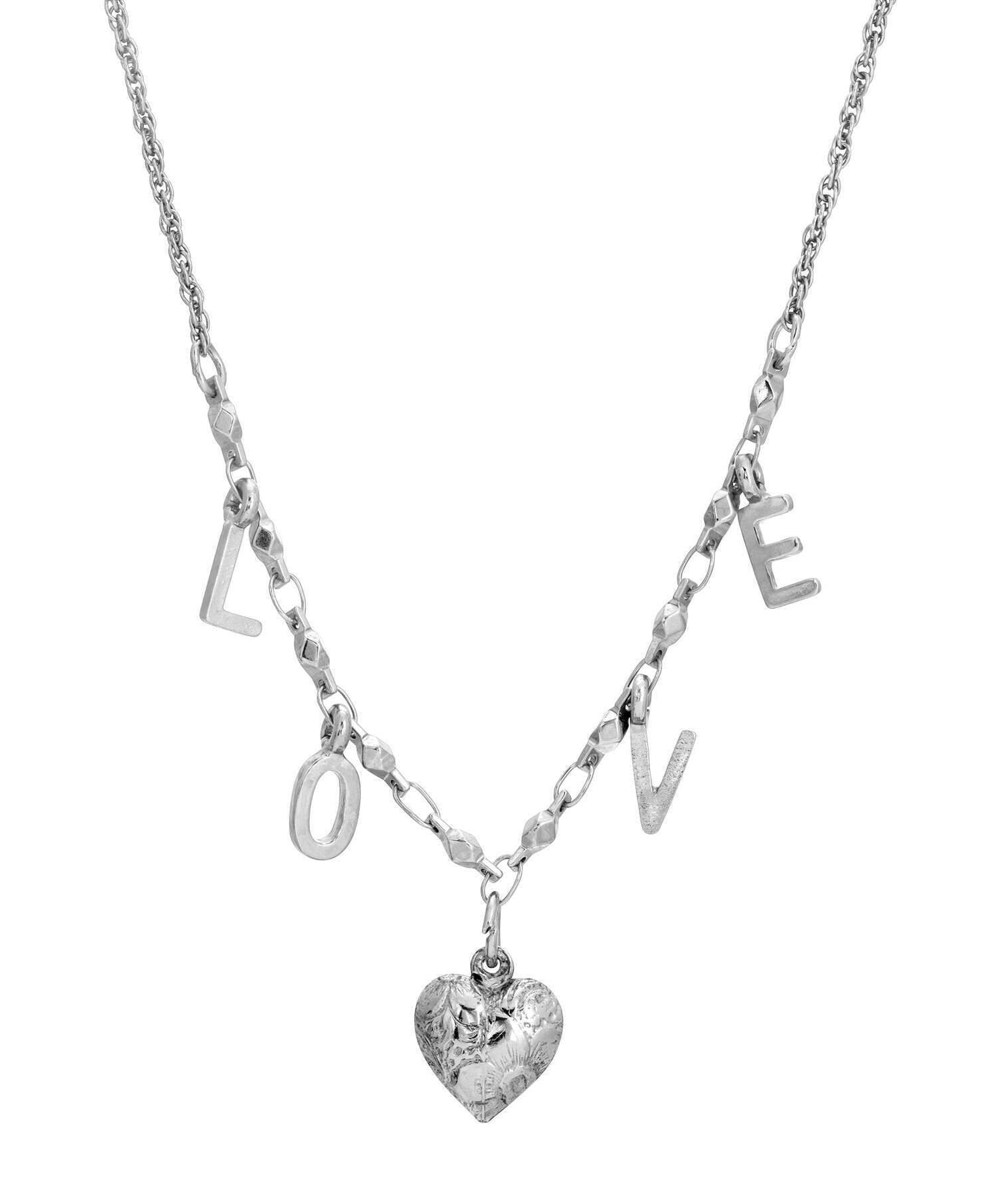 1928 Jewelry Love Initials Heart Pendant Necklace 16"
