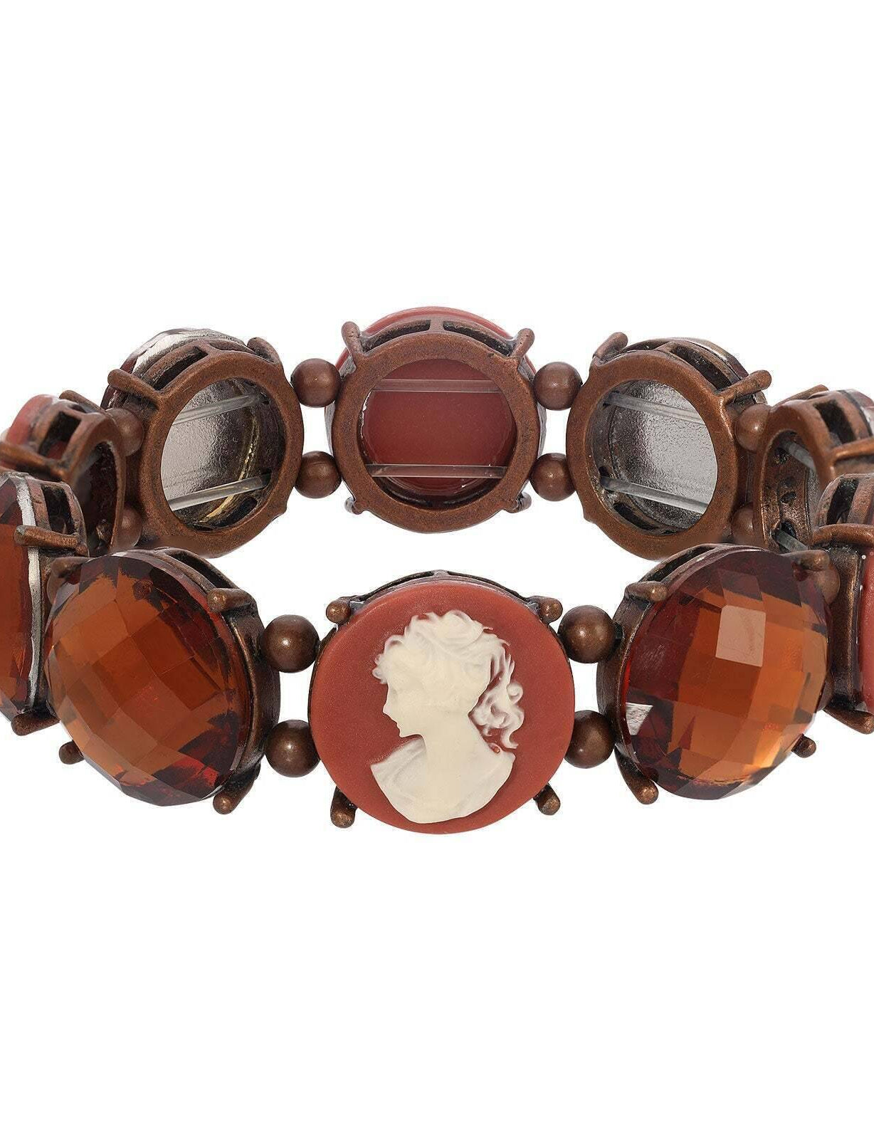 1928 Jewelry Topaz And Stone Stretch Bracelet