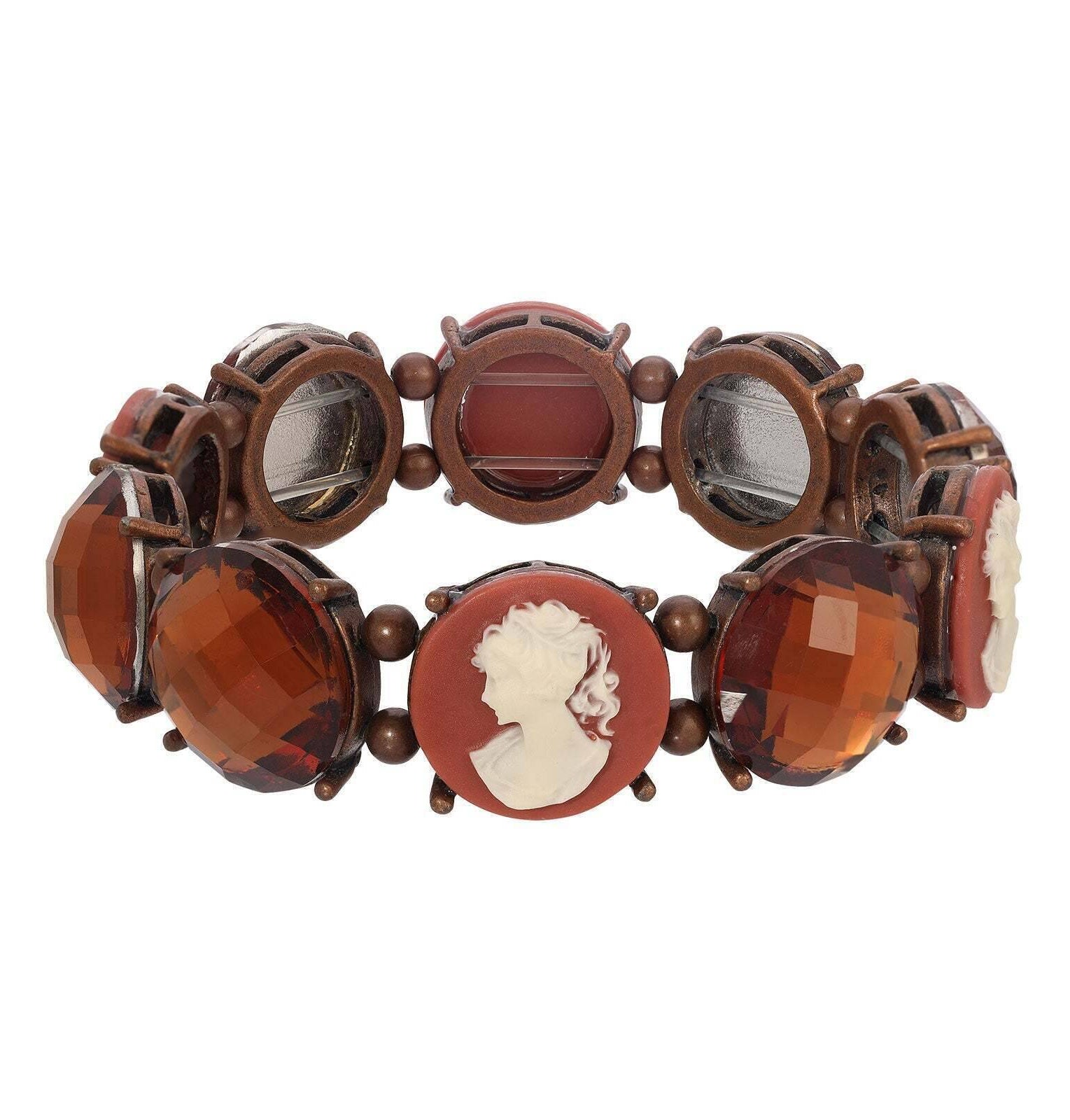 1928 Jewelry Topaz And Stone Stretch Bracelet