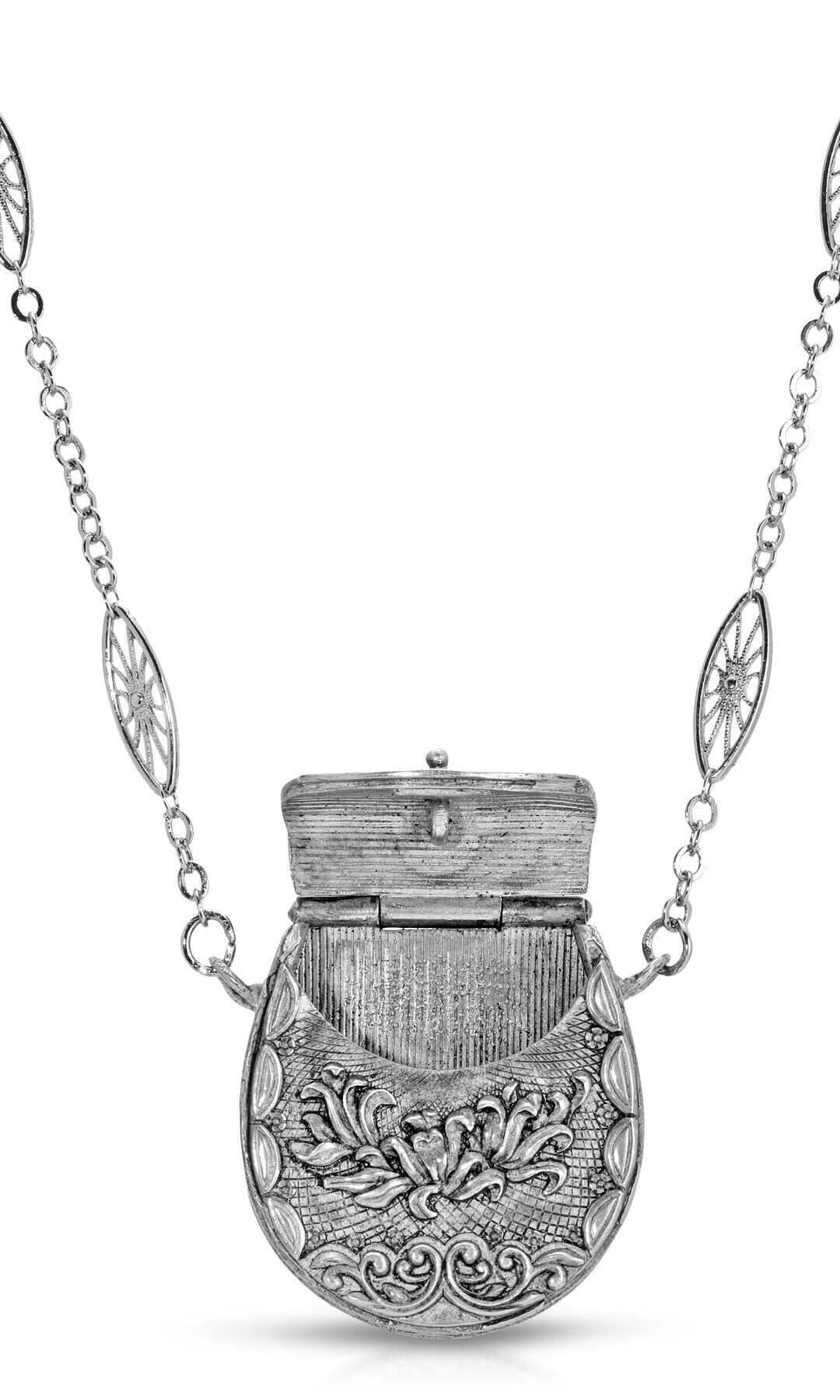 1928 Jewelry Vintage Purse Pendant Necklace 34"