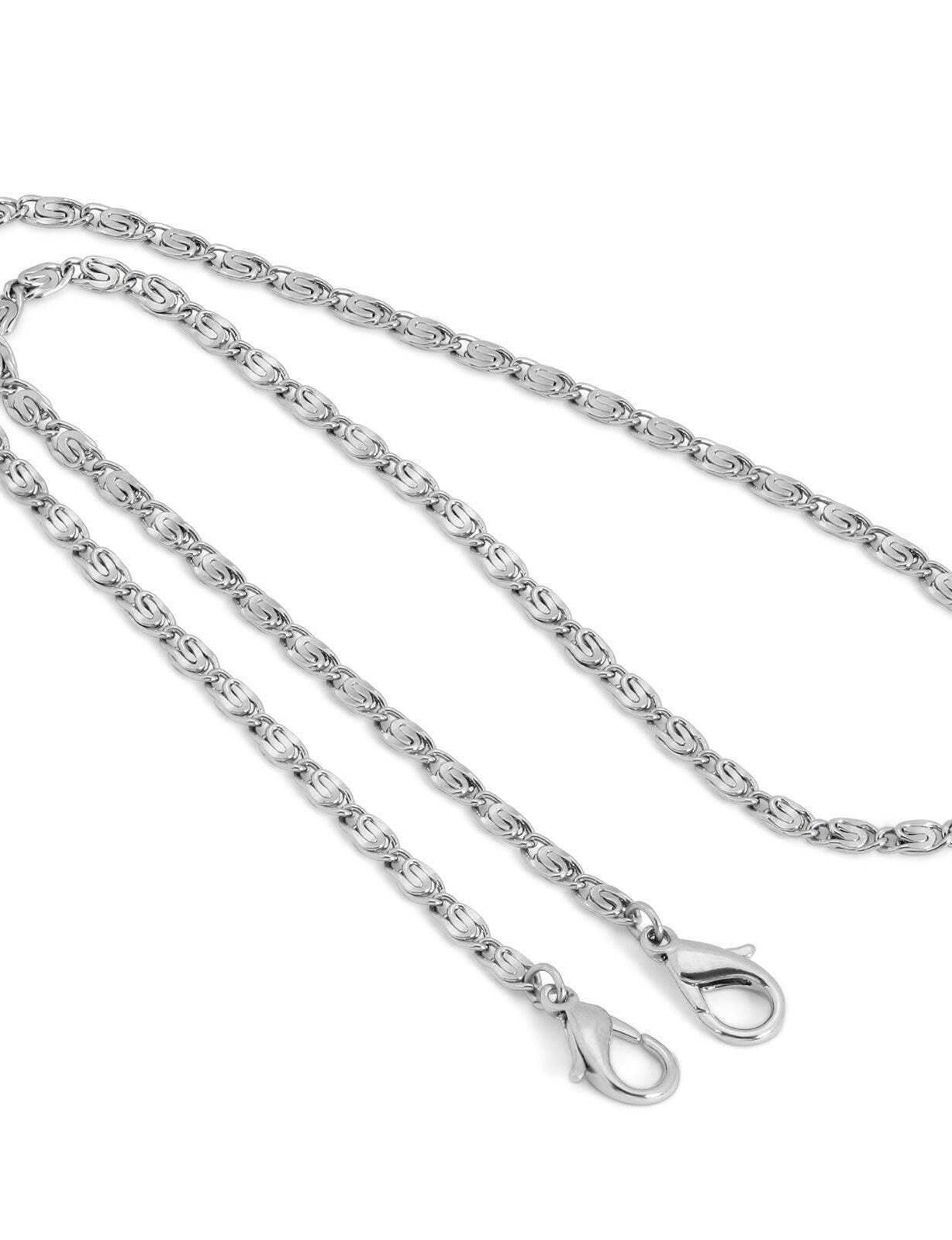 1928 Jewelry Classy Link Face Mask Chain Holder 22 Inch