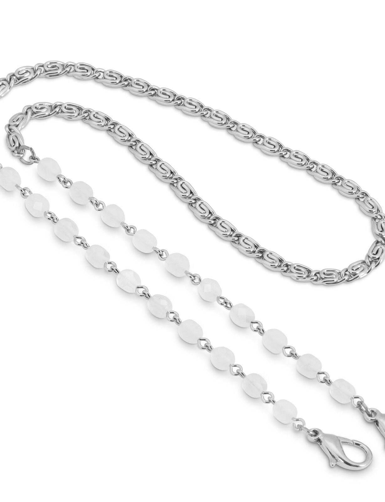 1928 Jewelry Beaded Face Mask Chain Holder 22 Inch