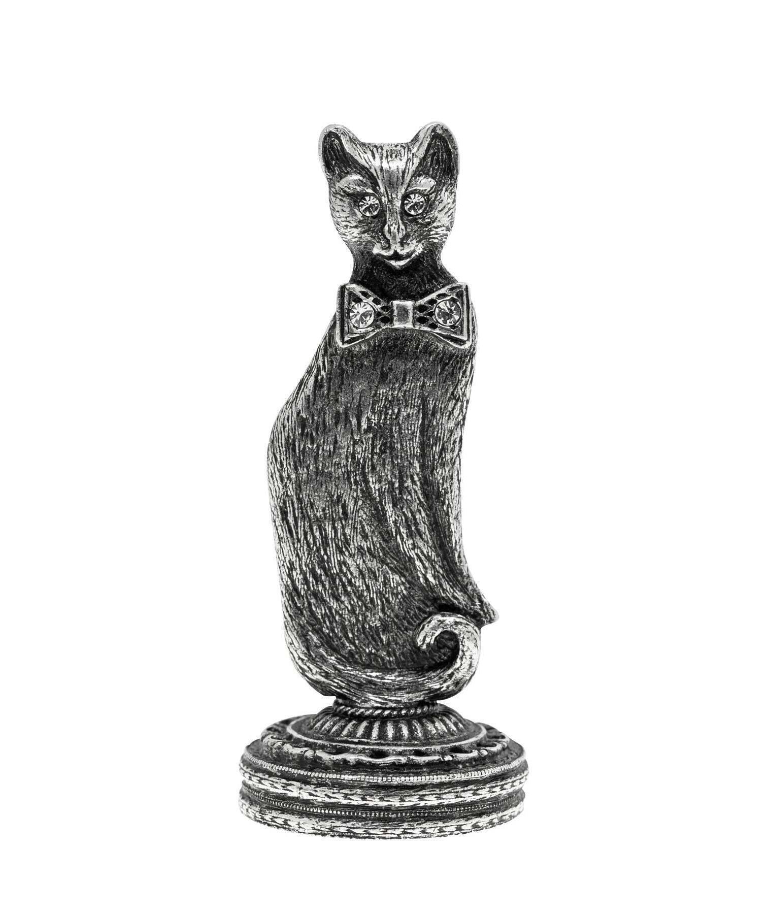 1928 Jewelry Cat with Bow Tie Wax Stamp Rose