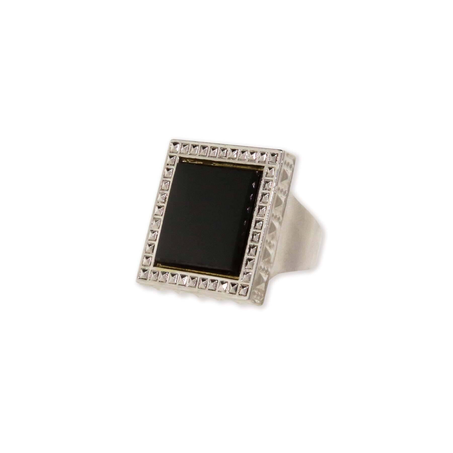 1928 Jewelry Serenity Gemstone Square Ring Size 7