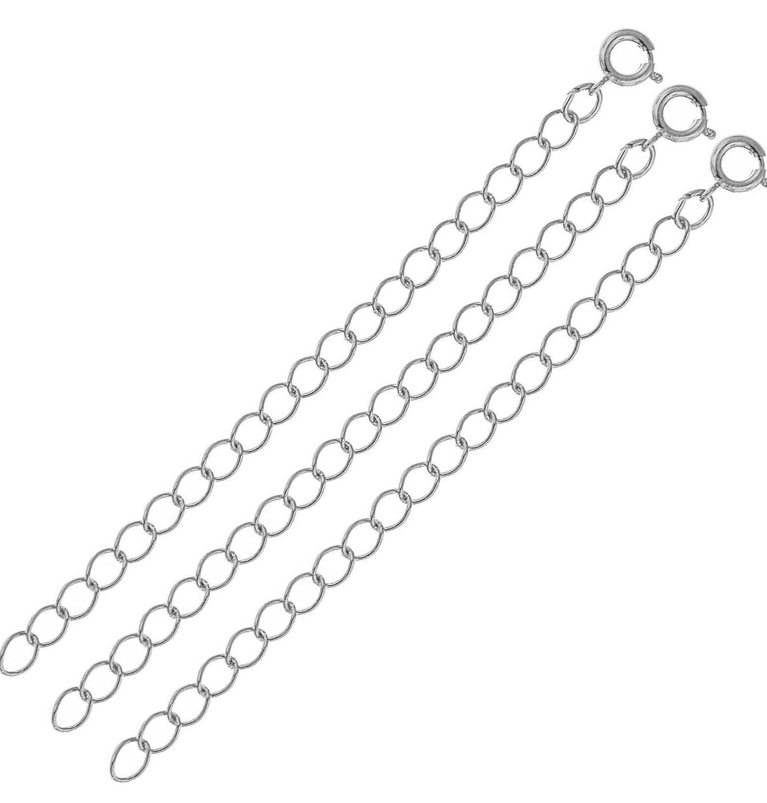 1928 Jewelry 3-Pack Necklace Extension Chains - 3-Inch Adjustable Length