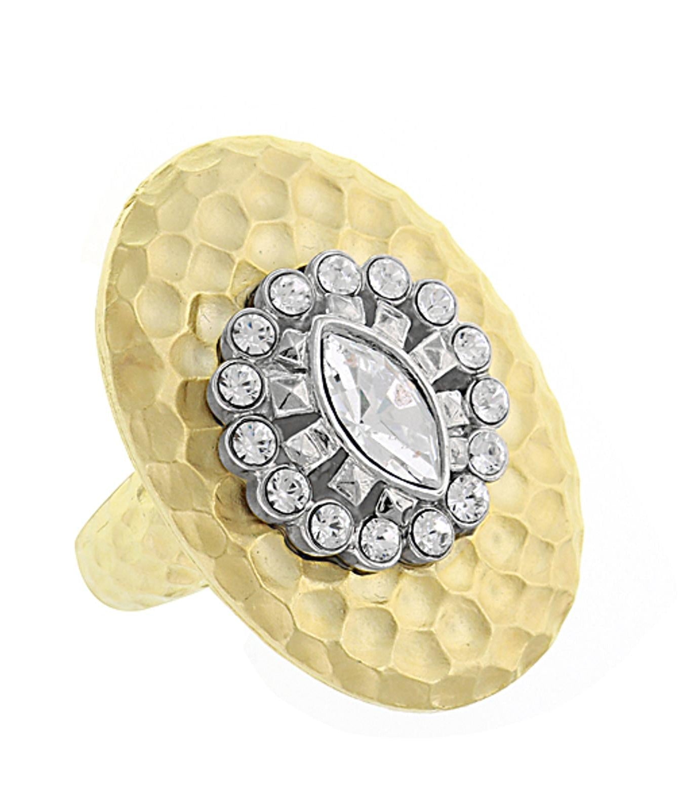 1928 Jewelry Fusion Lux Multi Crystal Large Dome Ring