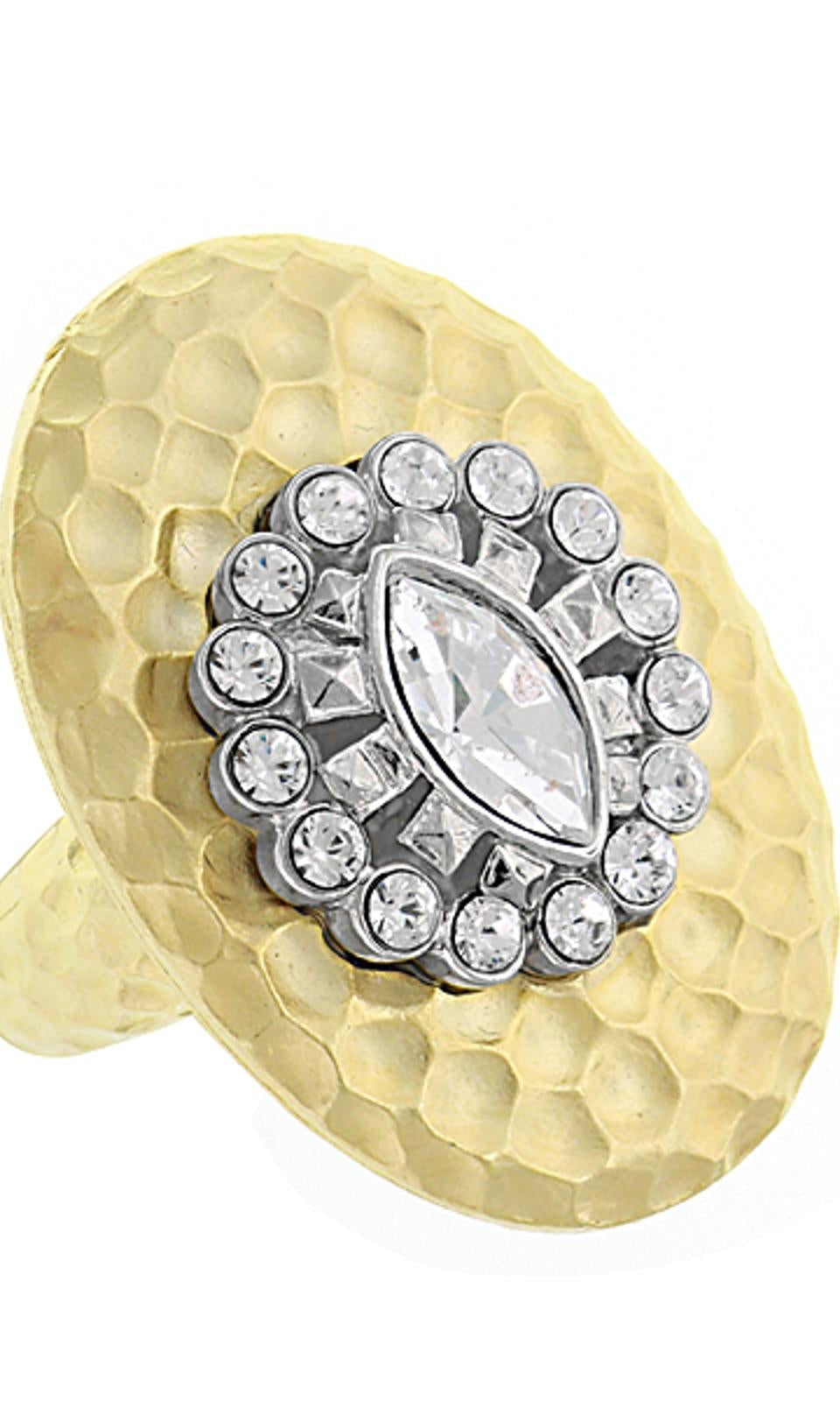 1928 Jewelry Fusion Lux Multi Crystal Large Dome Ring