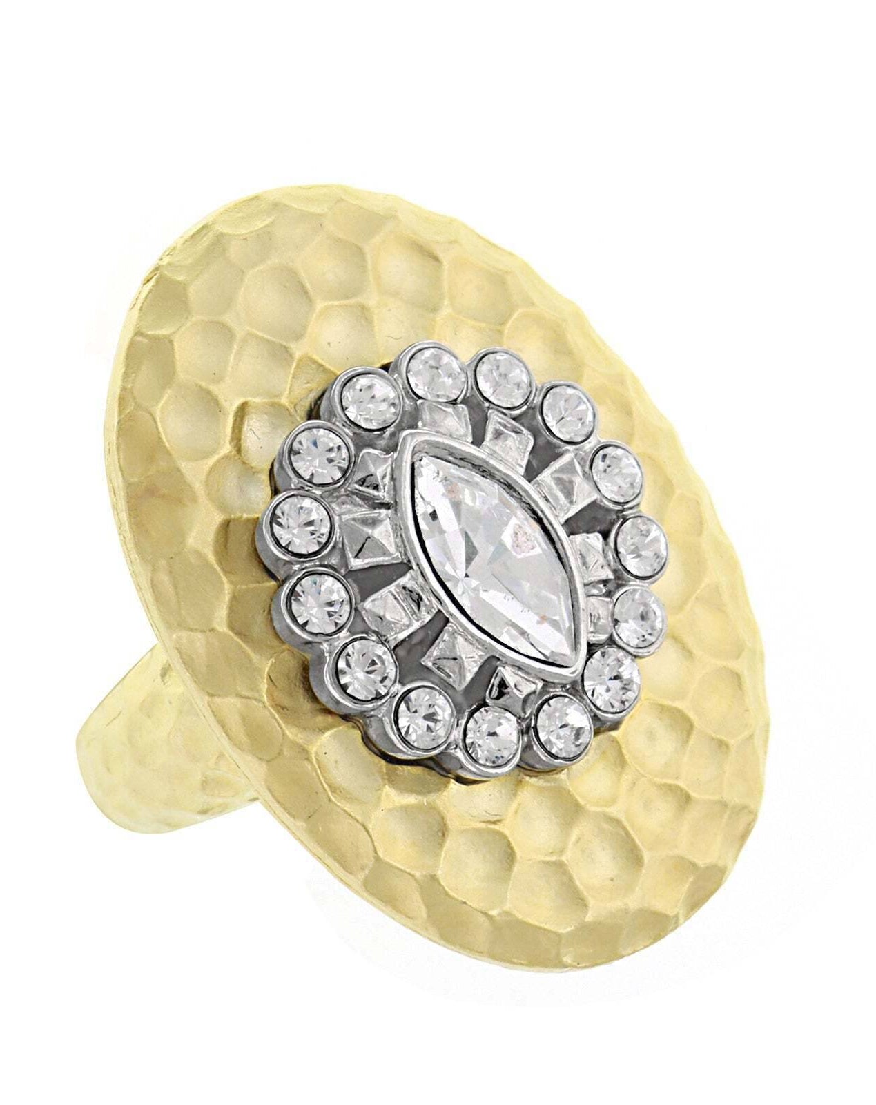 1928 Jewelry Fusion Lux Multi Crystal Large Dome Ring