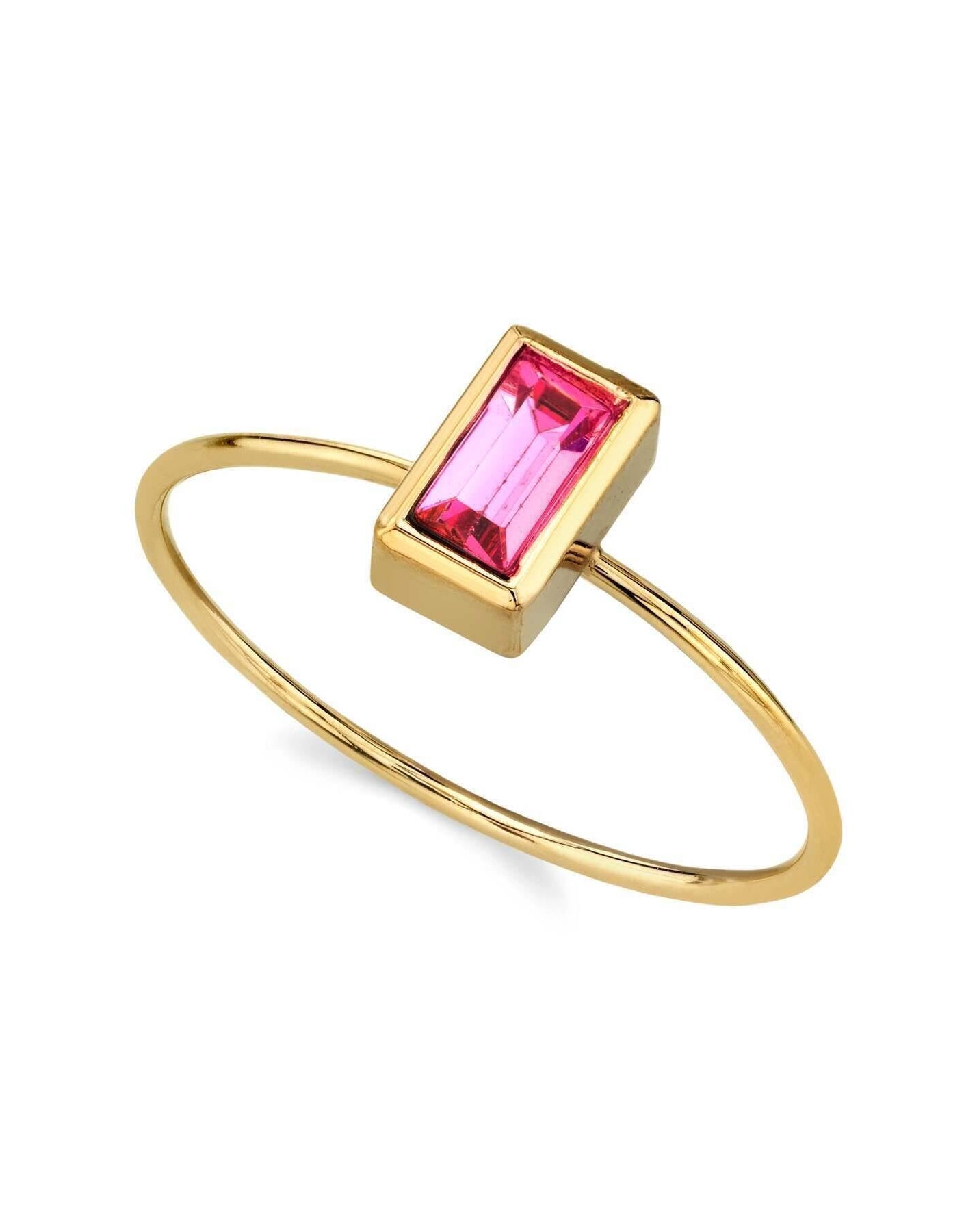 1928 Jewelry Rectangle Crystal Delicate Dainty Ring Size 7