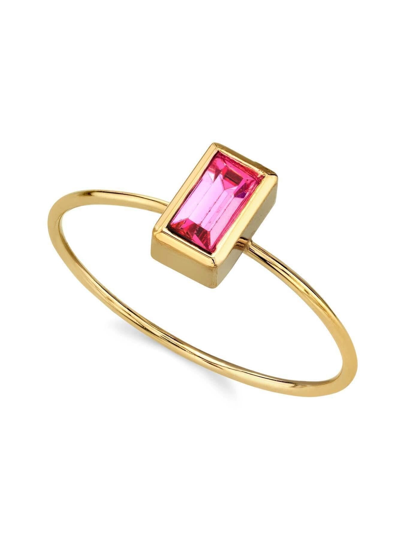 1928 Jewelry Rectangle Crystal Delicate Dainty Ring Size 7