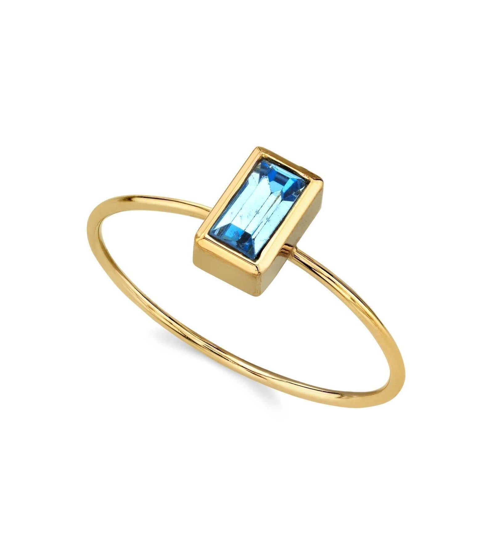 1928 Jewelry Rectangle Crystal Delicate Dainty Ring Size 7