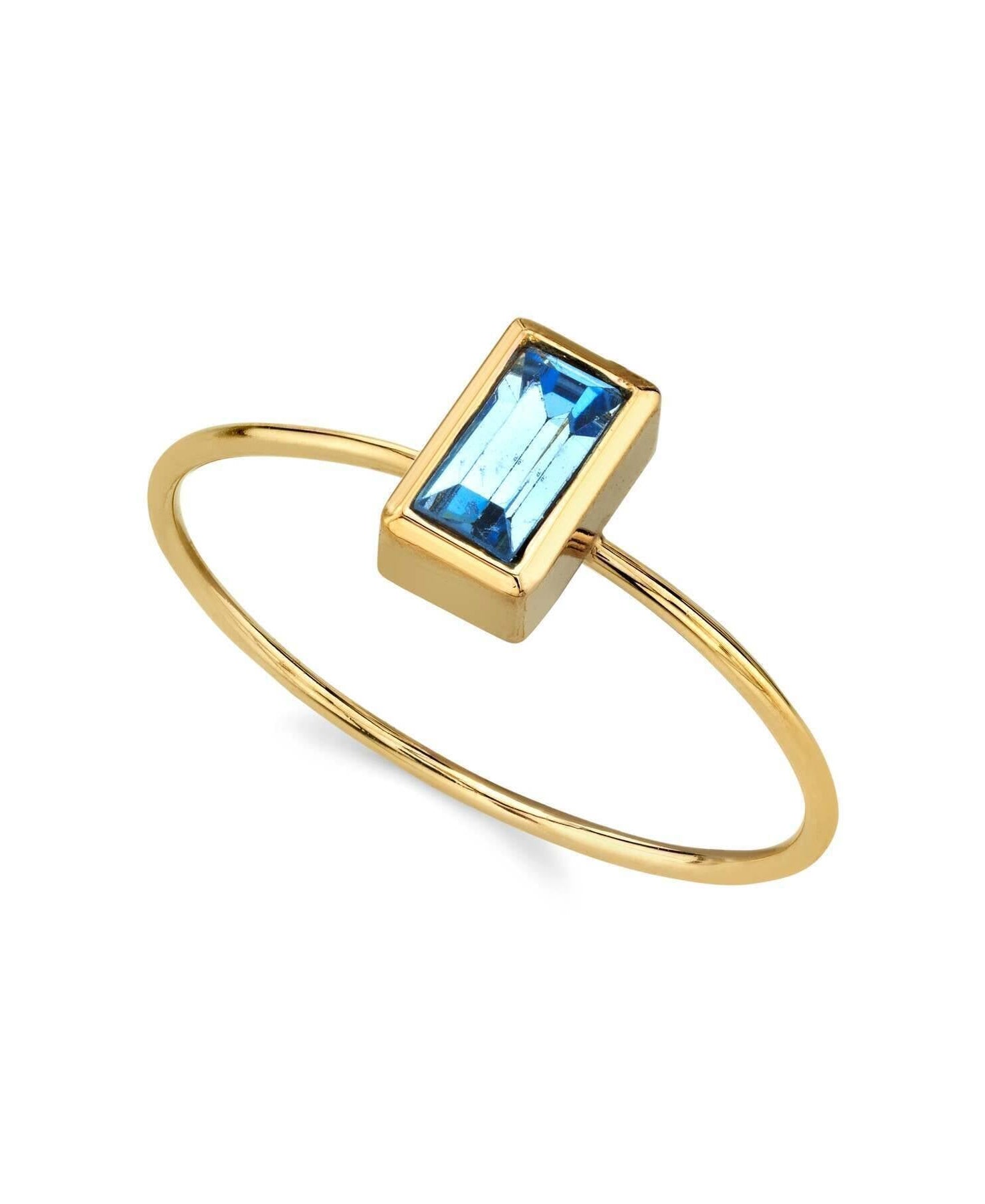 1928 Jewelry Rectangle Crystal Delicate Dainty Ring Size 7